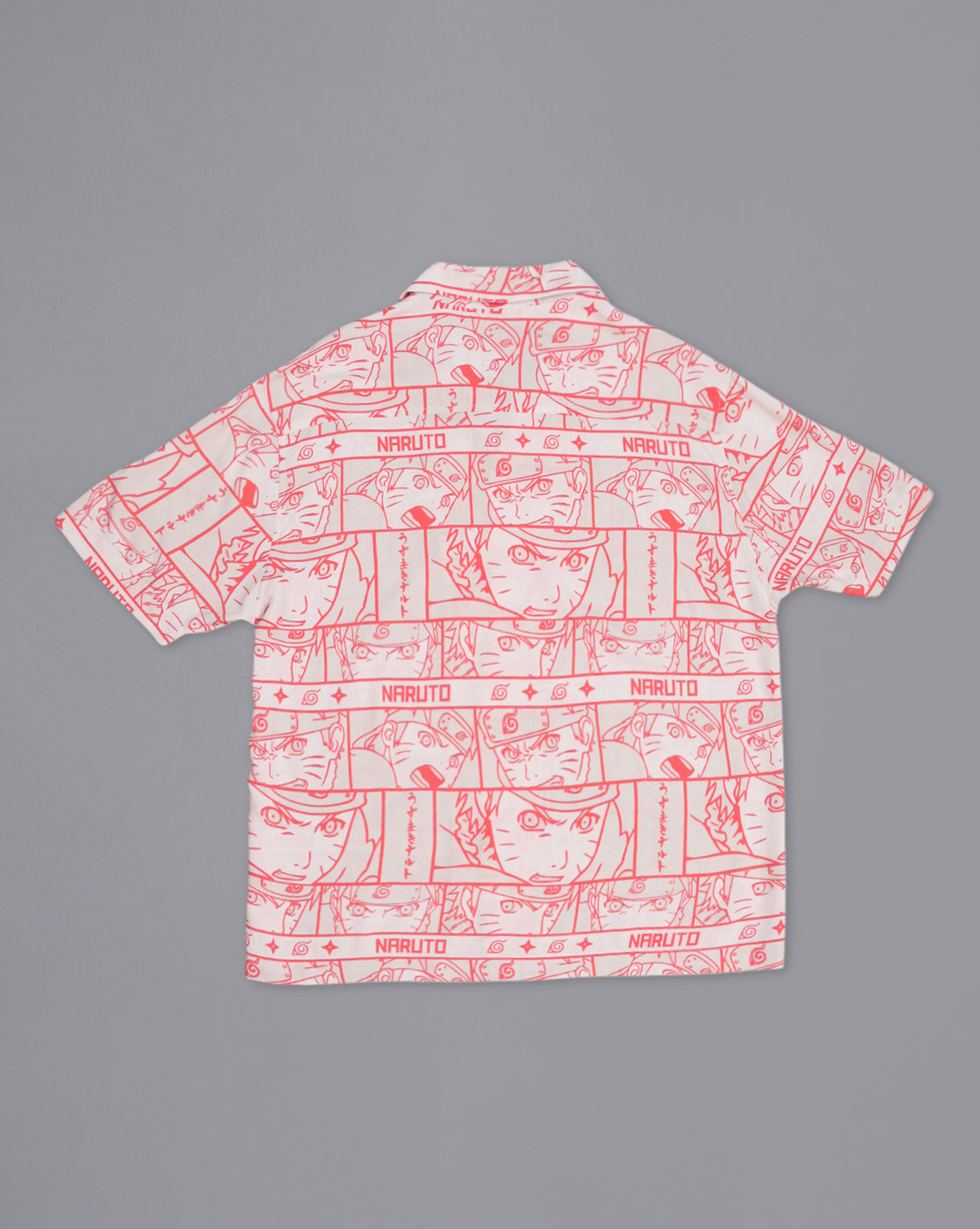 Naruto Anime Printed Regular Fit Rayon Beige Shirt For Men