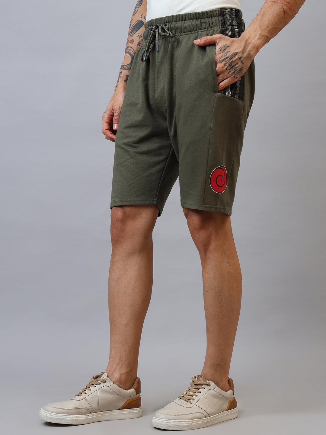 Naruto Printed Regular Fit Shorts For Men