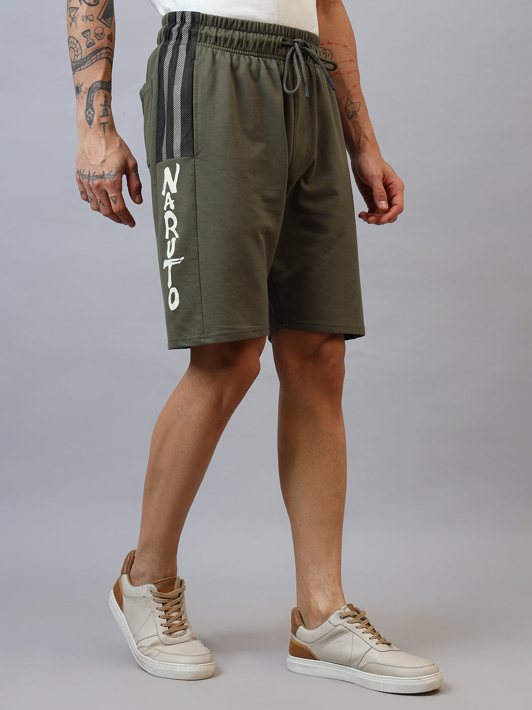 Naruto Printed Regular Fit Shorts For Men