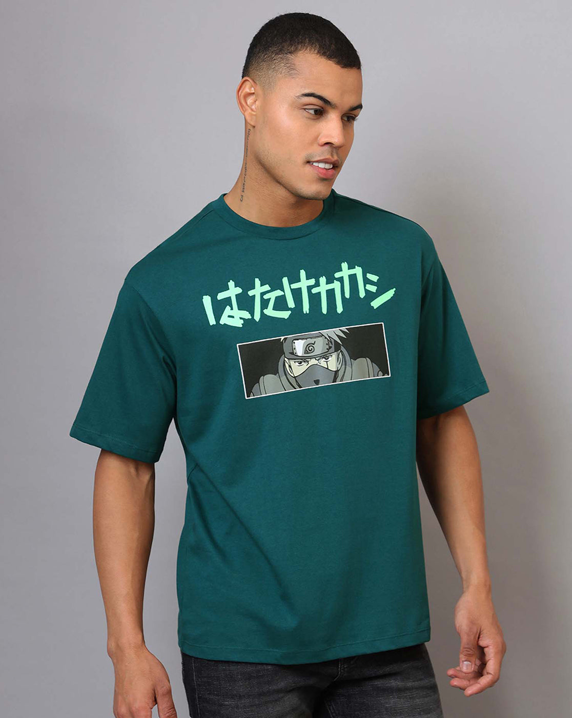 Naruto Printed Oversized Tshirt For Men