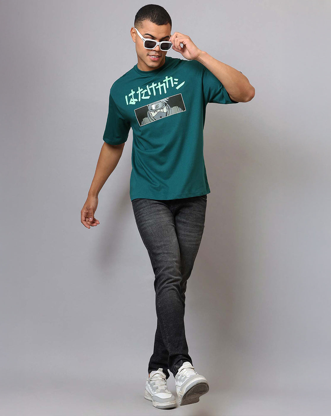 Naruto Printed Oversized Tshirt For Men
