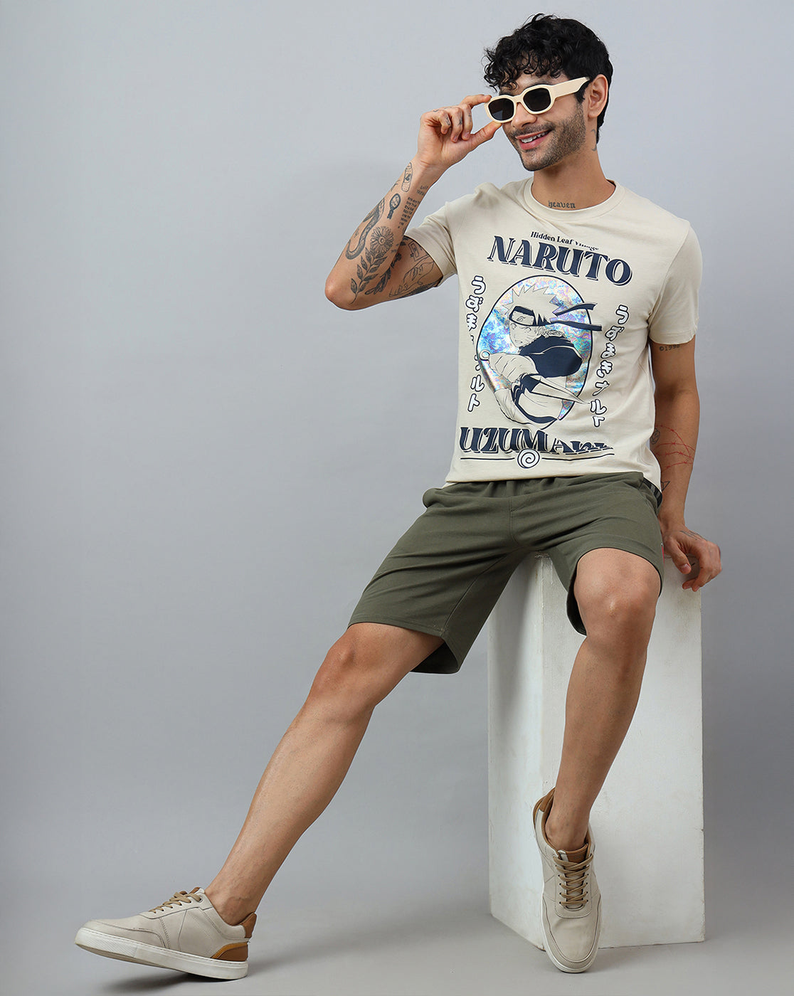 Naruto Printed Regular Fit Tshirt For Men