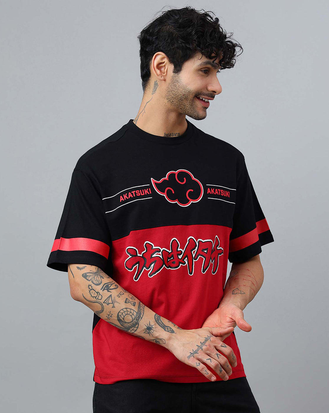 Naruto Printed Oversized Tshirt For Men