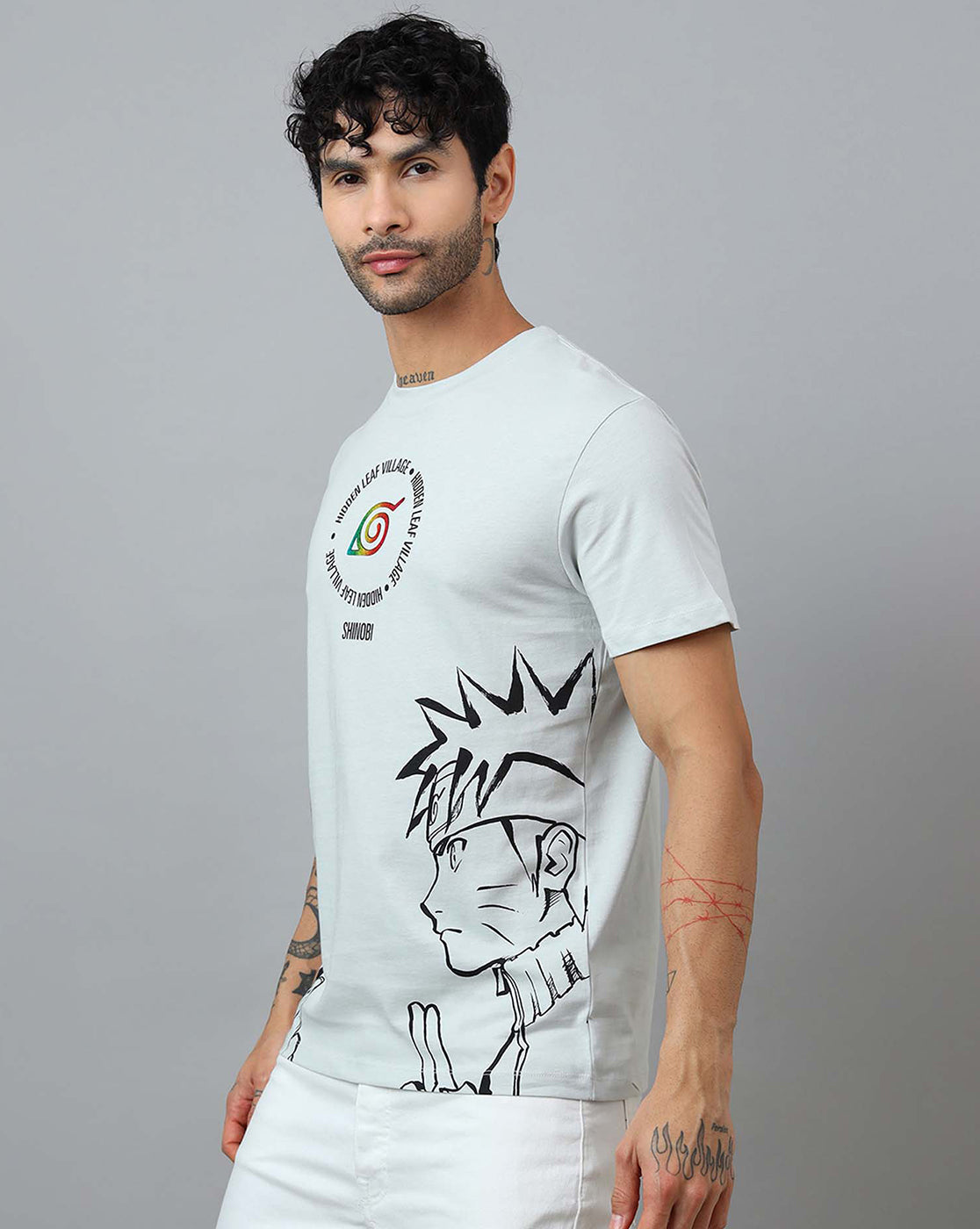 Naruto Printed Regular Fit Tshirt For Men