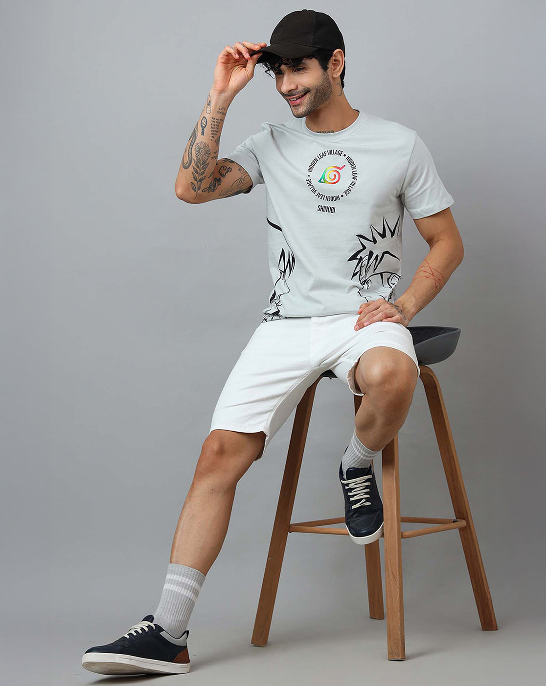 Naruto Printed Regular Fit Tshirt For Men
