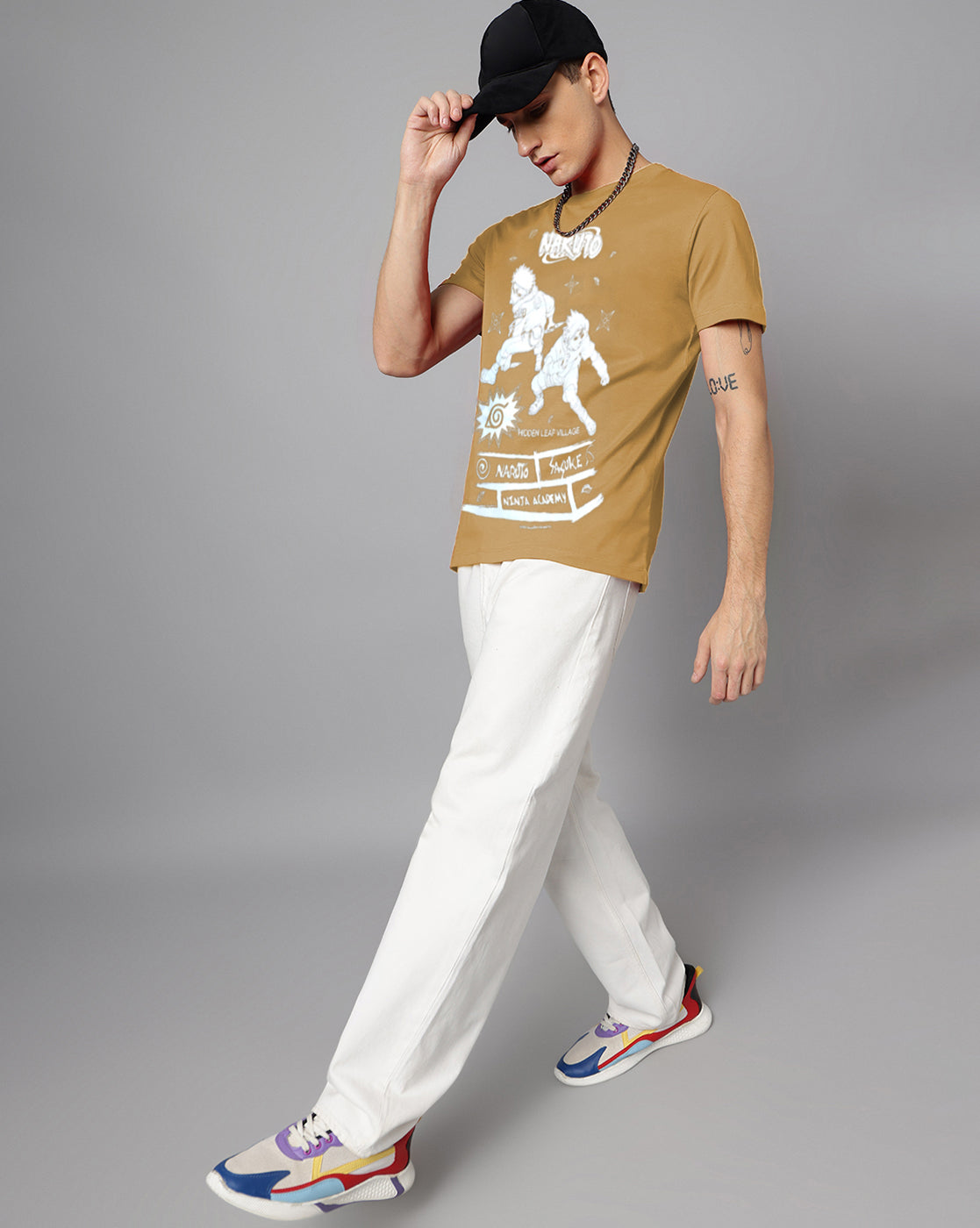 Naruto & Sasuke Regular Fit Tshirt Men