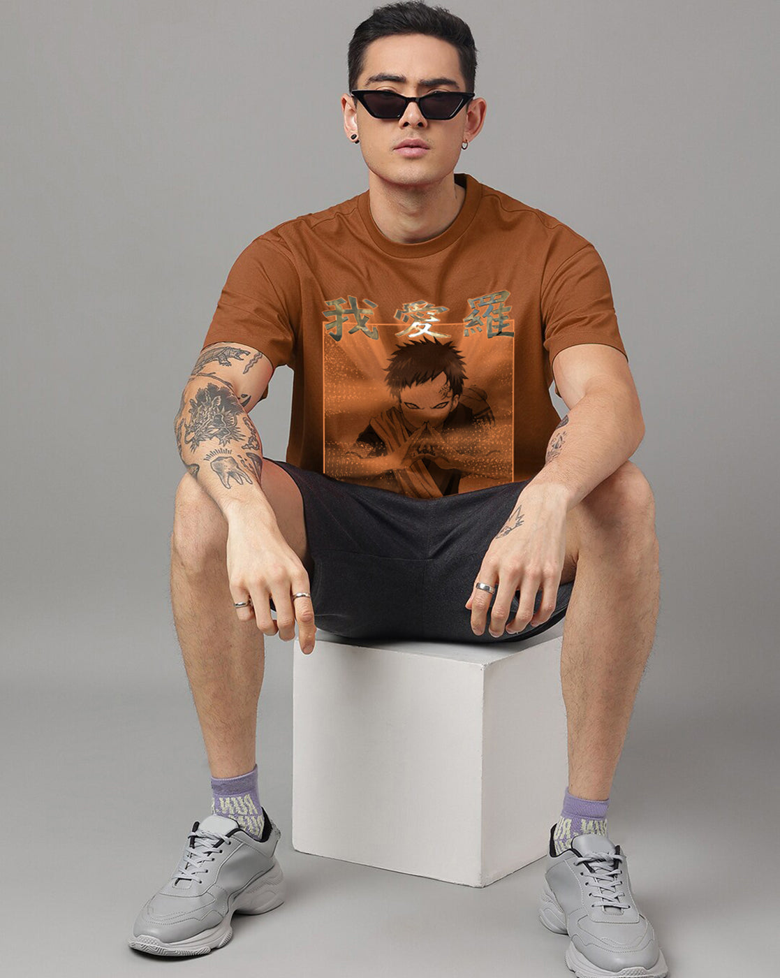 Naruto Sunagakure Oversized Tshirt Men