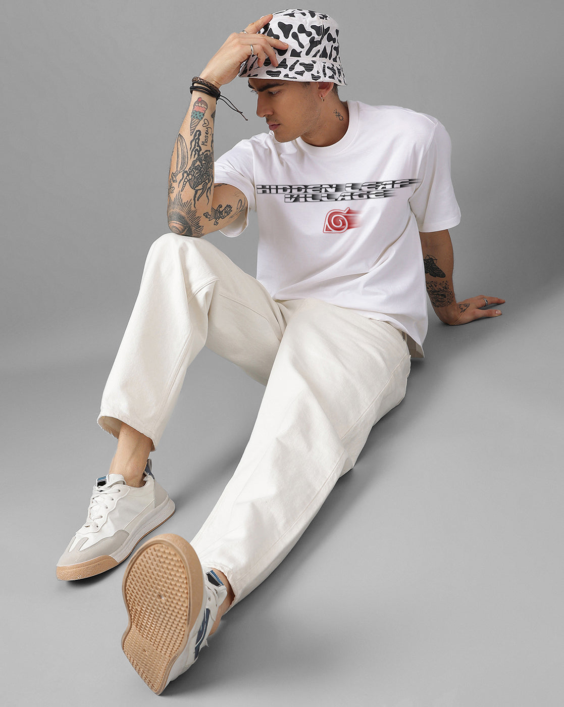 Naruto White Oversized Tshirt Men
