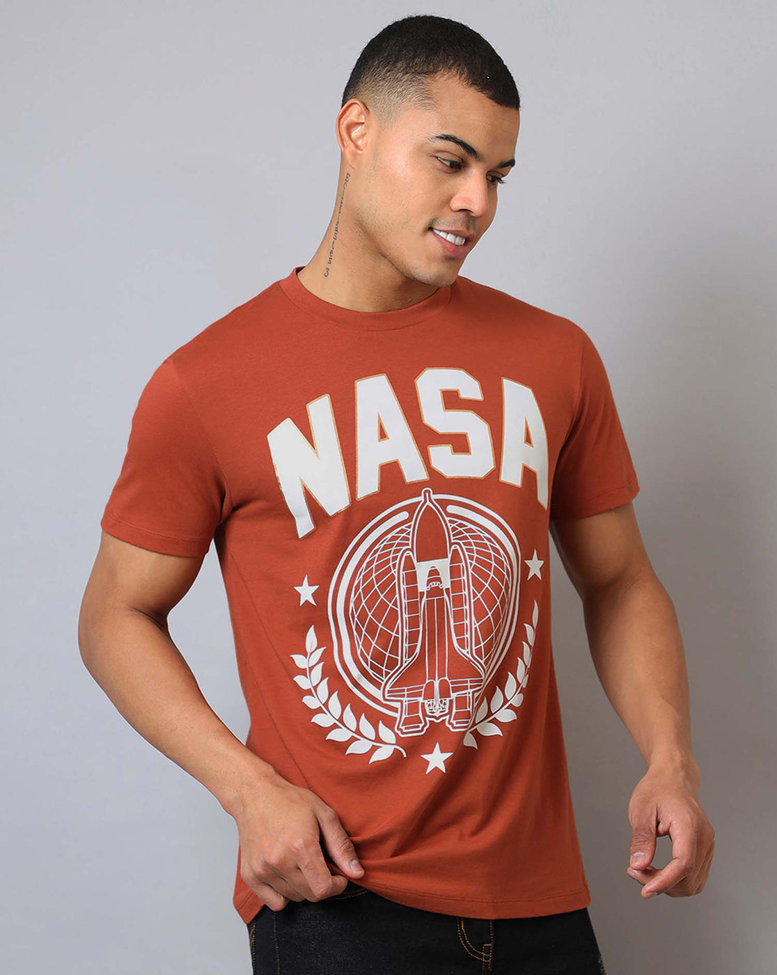 Nasa Printed Regular Fit Tshirt For Men