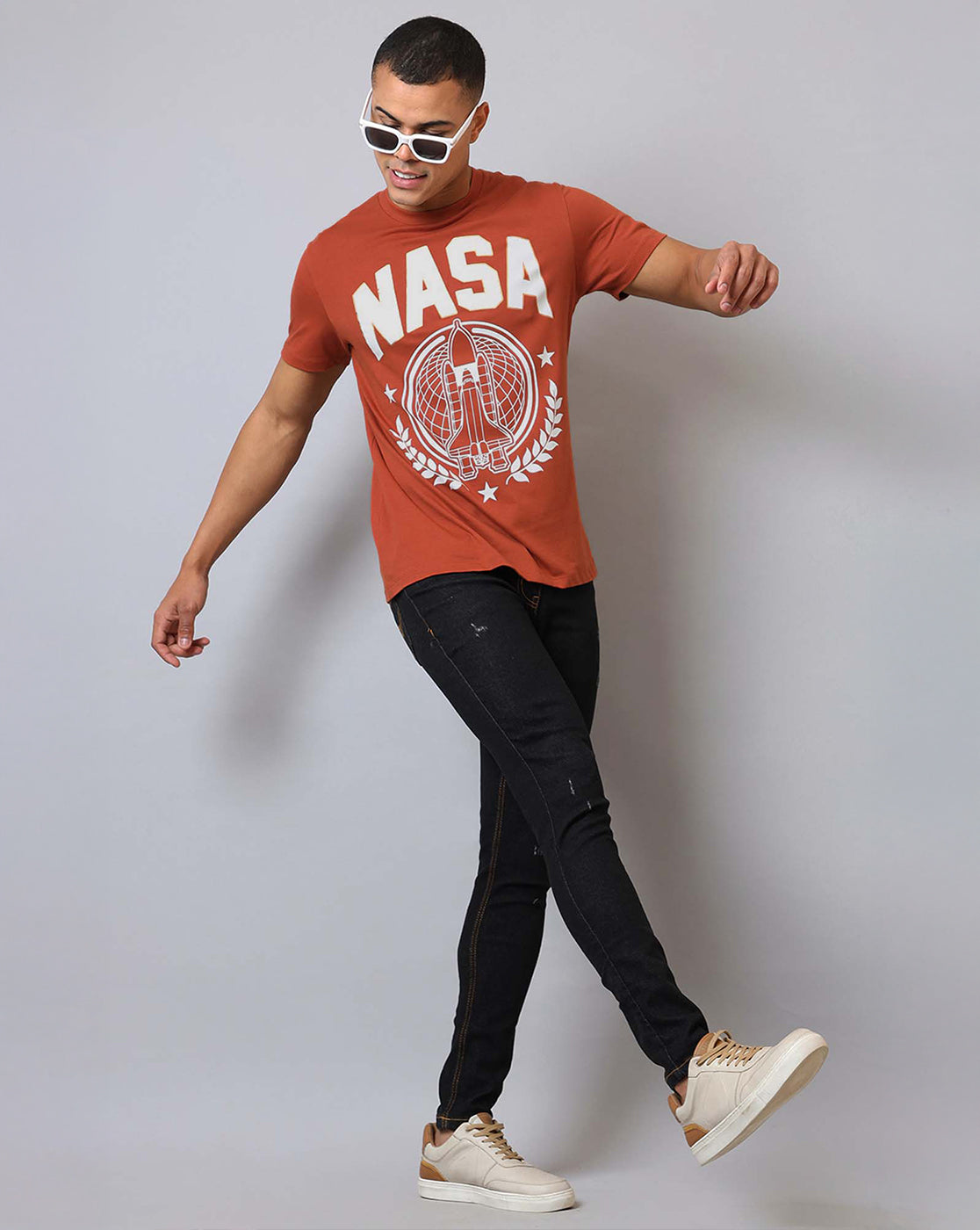 Nasa Printed Regular Fit Tshirt For Men