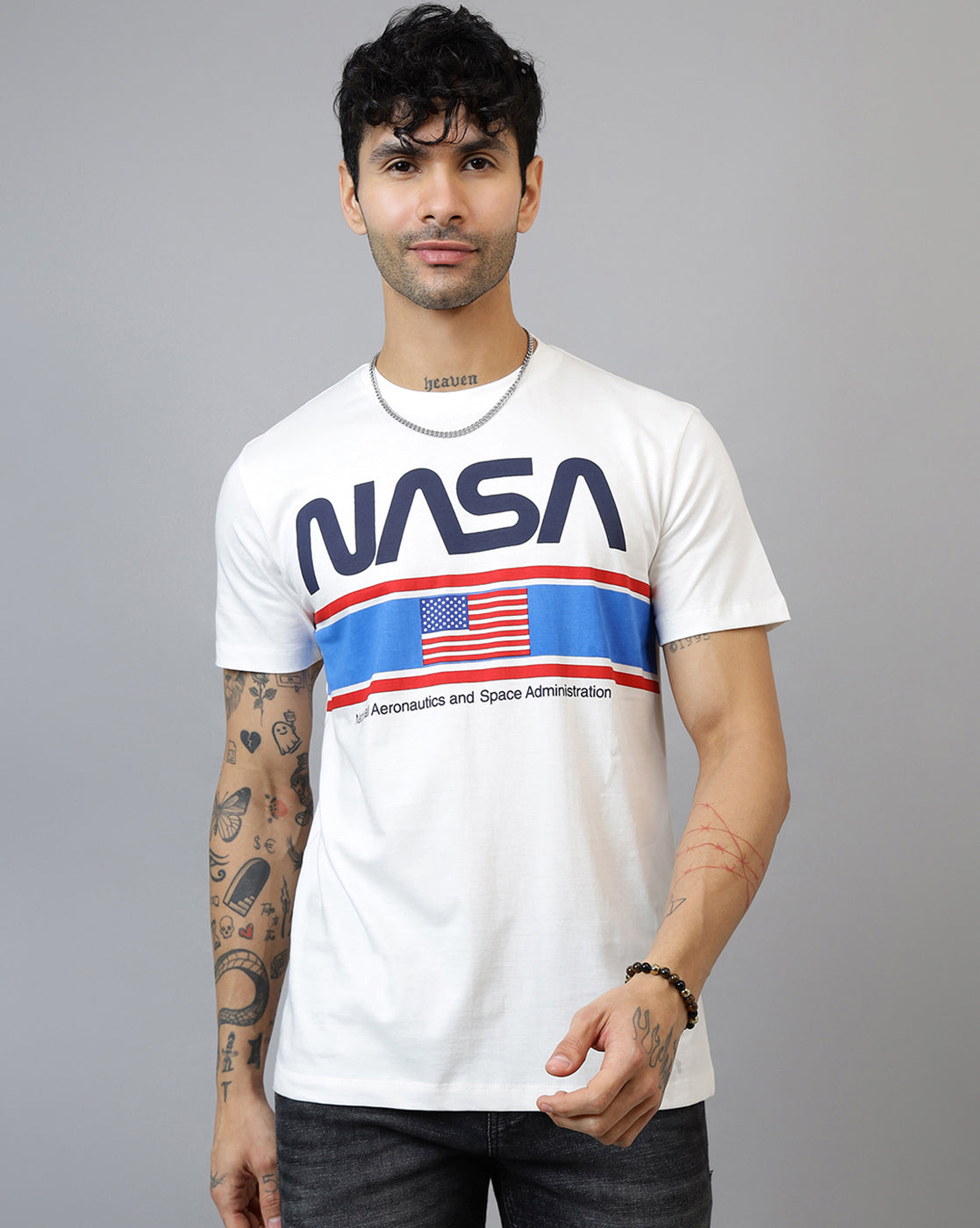 Nasa Printed Regular Fit Tshirt For Men