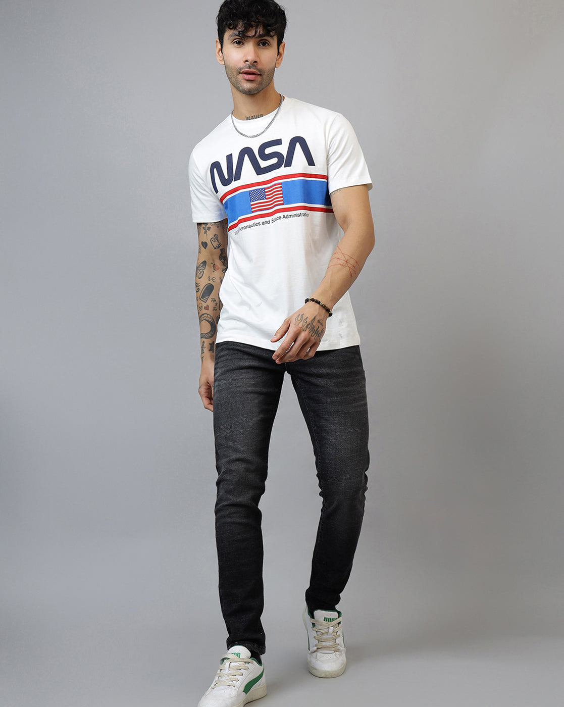 Nasa Printed Regular Fit Tshirt For Men