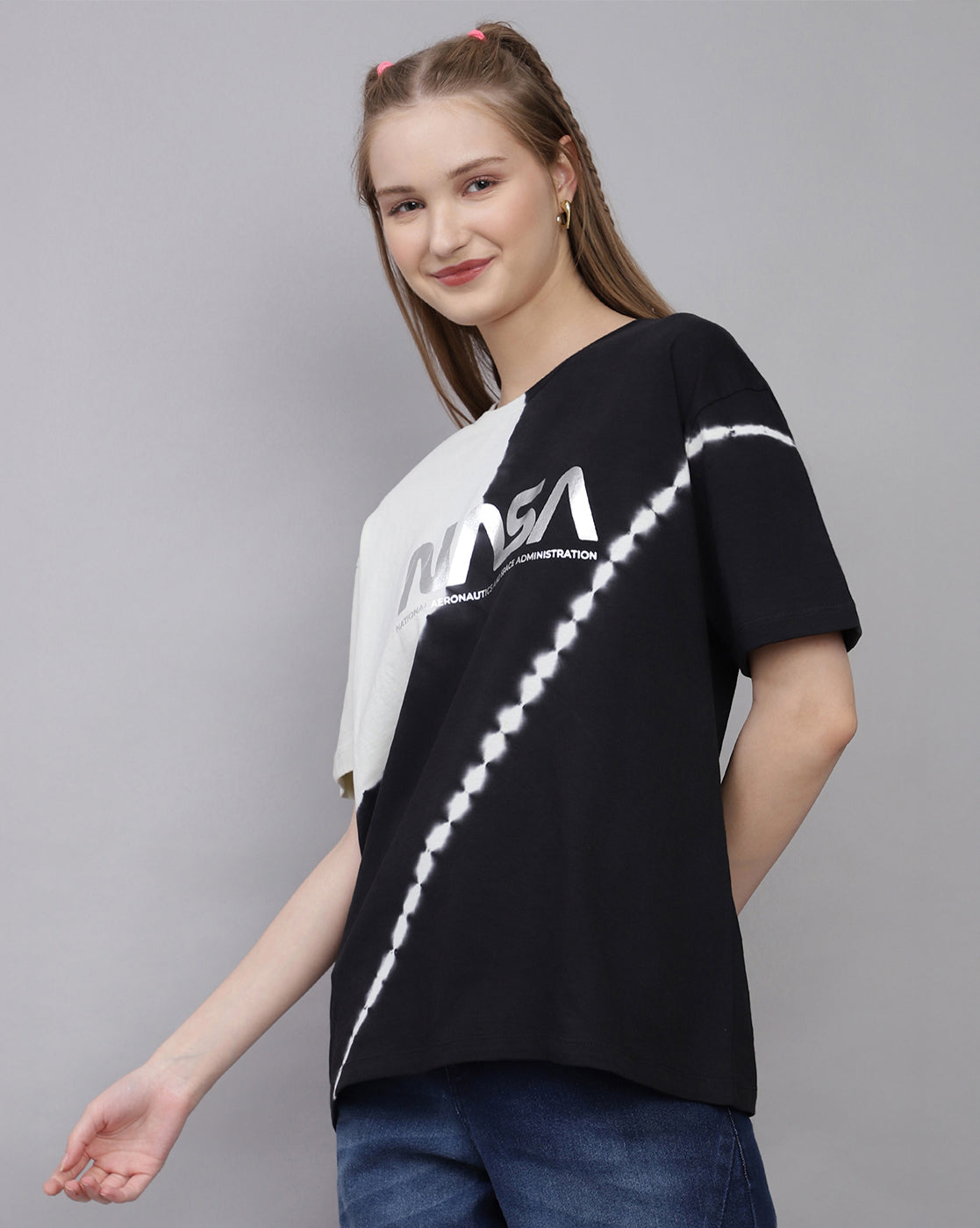 Nasa Printed Oversized Fit Tshirt For Women