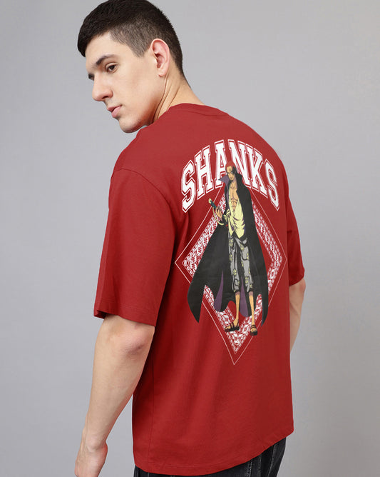 One Piece Shanks Oversized Tshirt Men