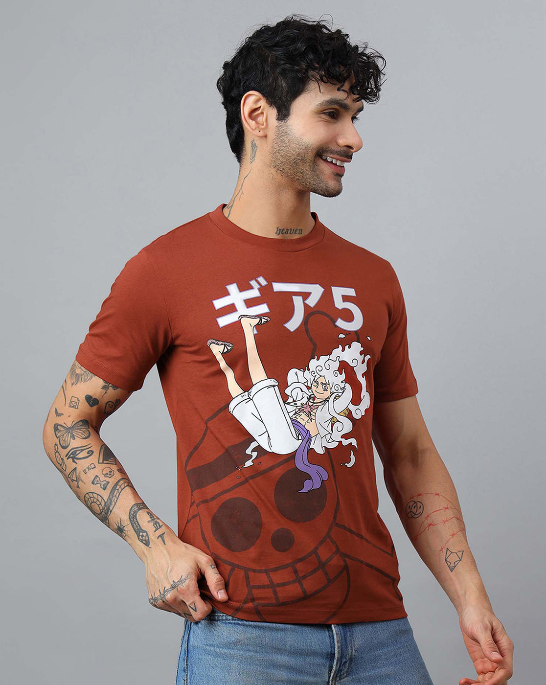 One Piece Printed Regular Fit Tshirt For Men