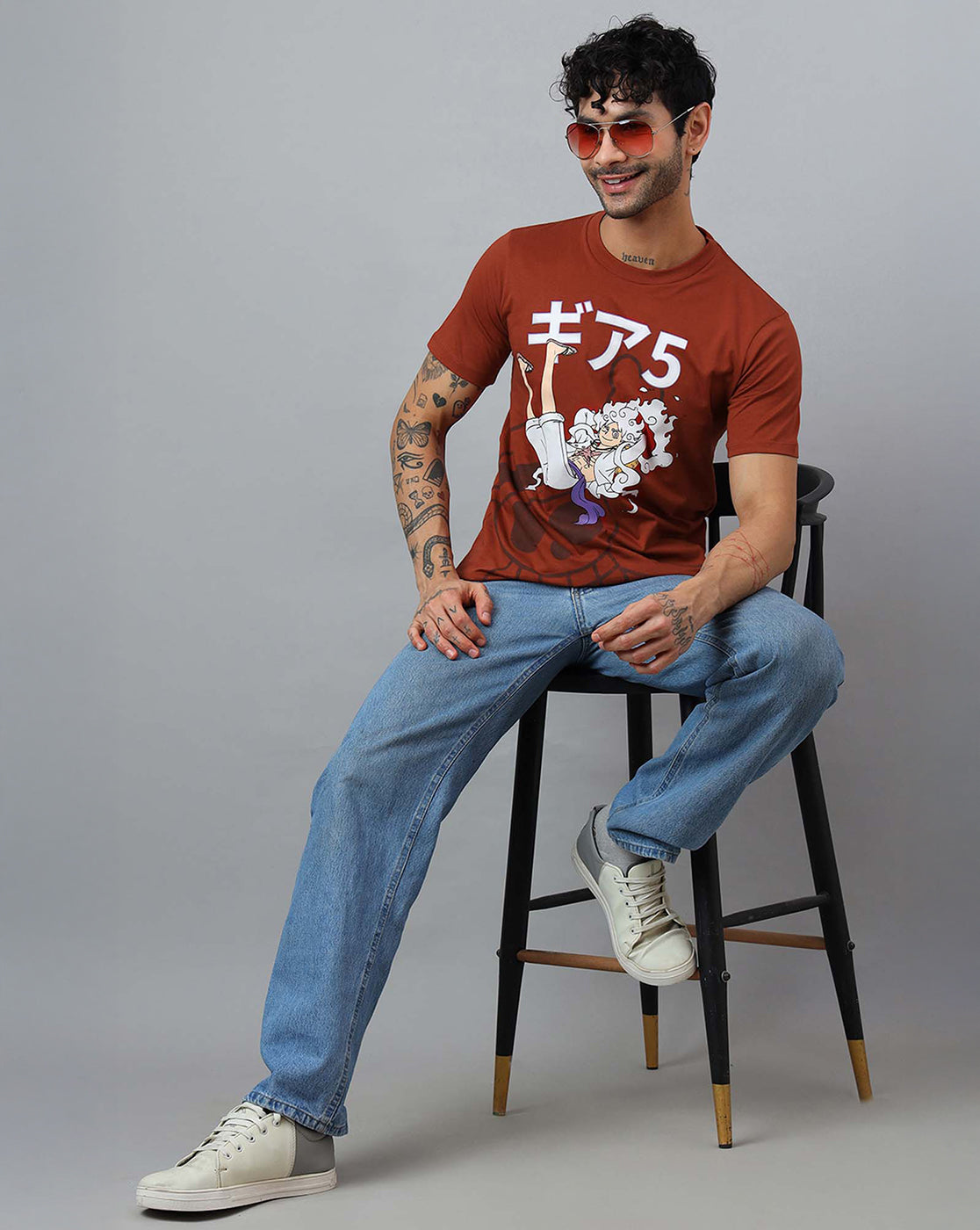 One Piece Printed Regular Fit Tshirt For Men