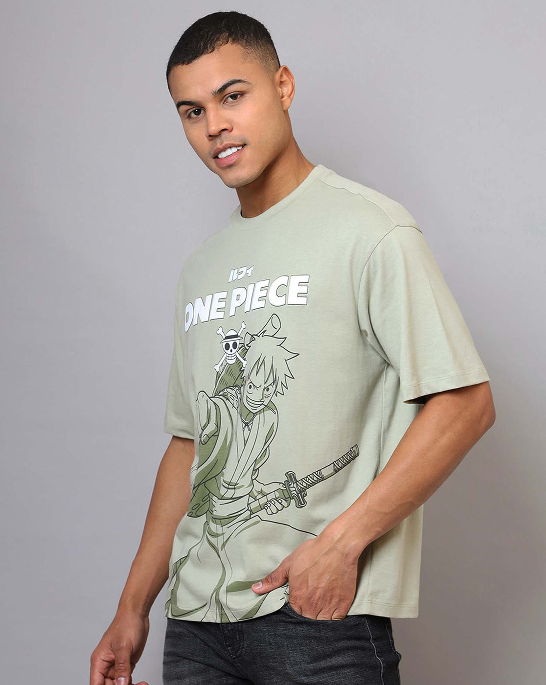 One Piece Printed Oversized Tshirt For Men