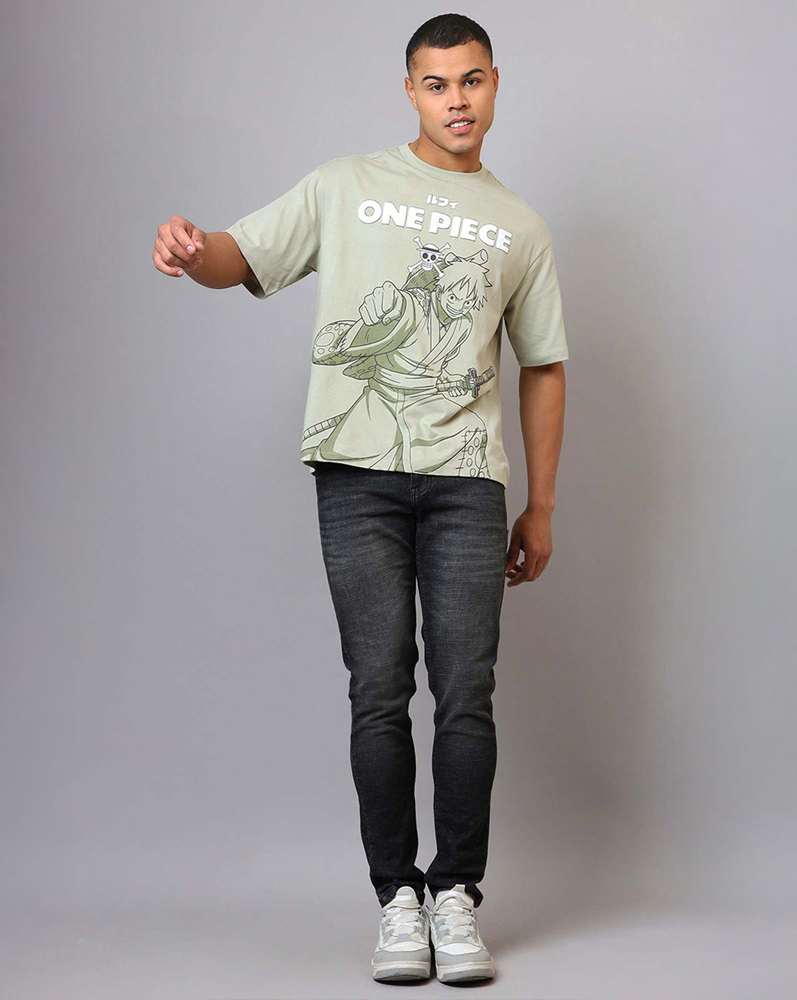 One Piece Printed Oversized Tshirt For Men
