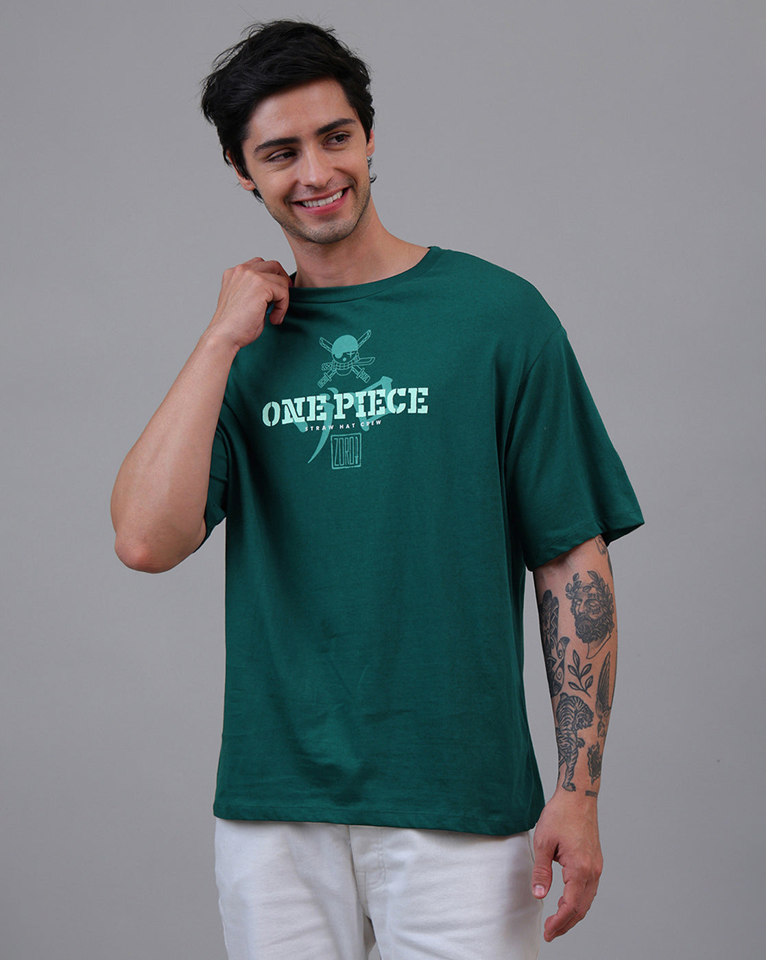 One Piece Printed Oversized Tshirt For Men