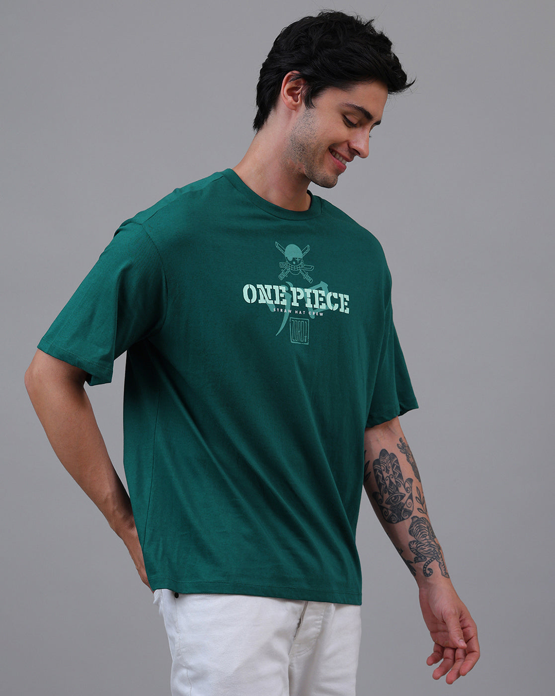One Piece Printed Oversized Tshirt For Men
