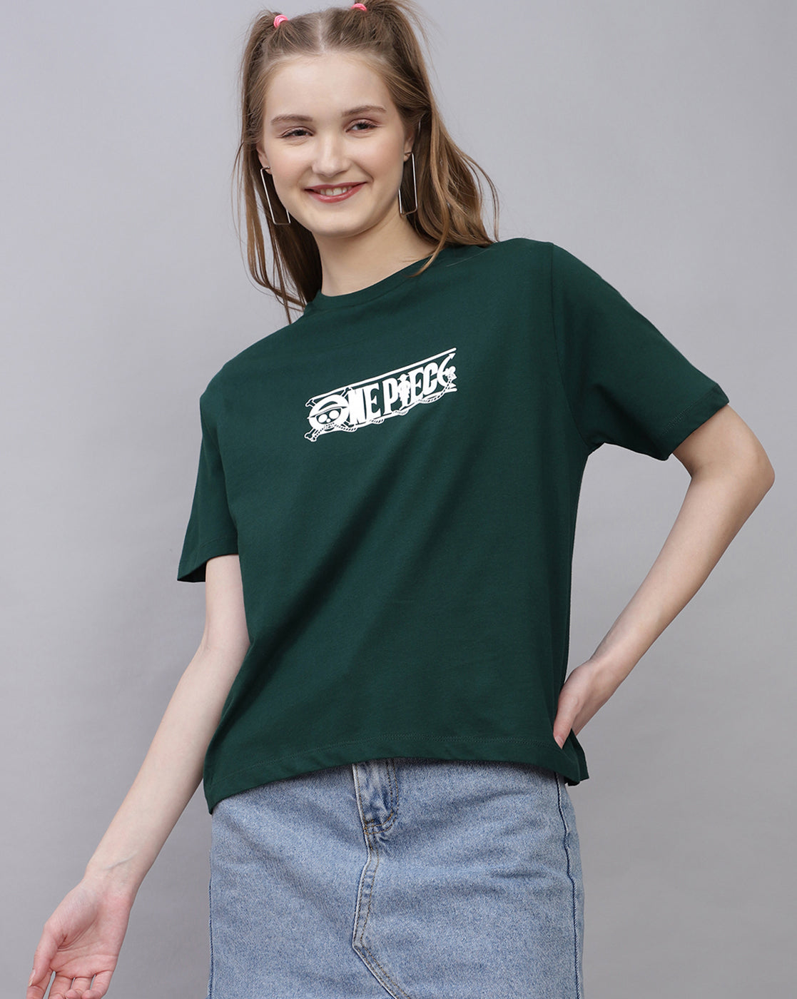 One Piece Printed Regular Fit Tshirt For Women