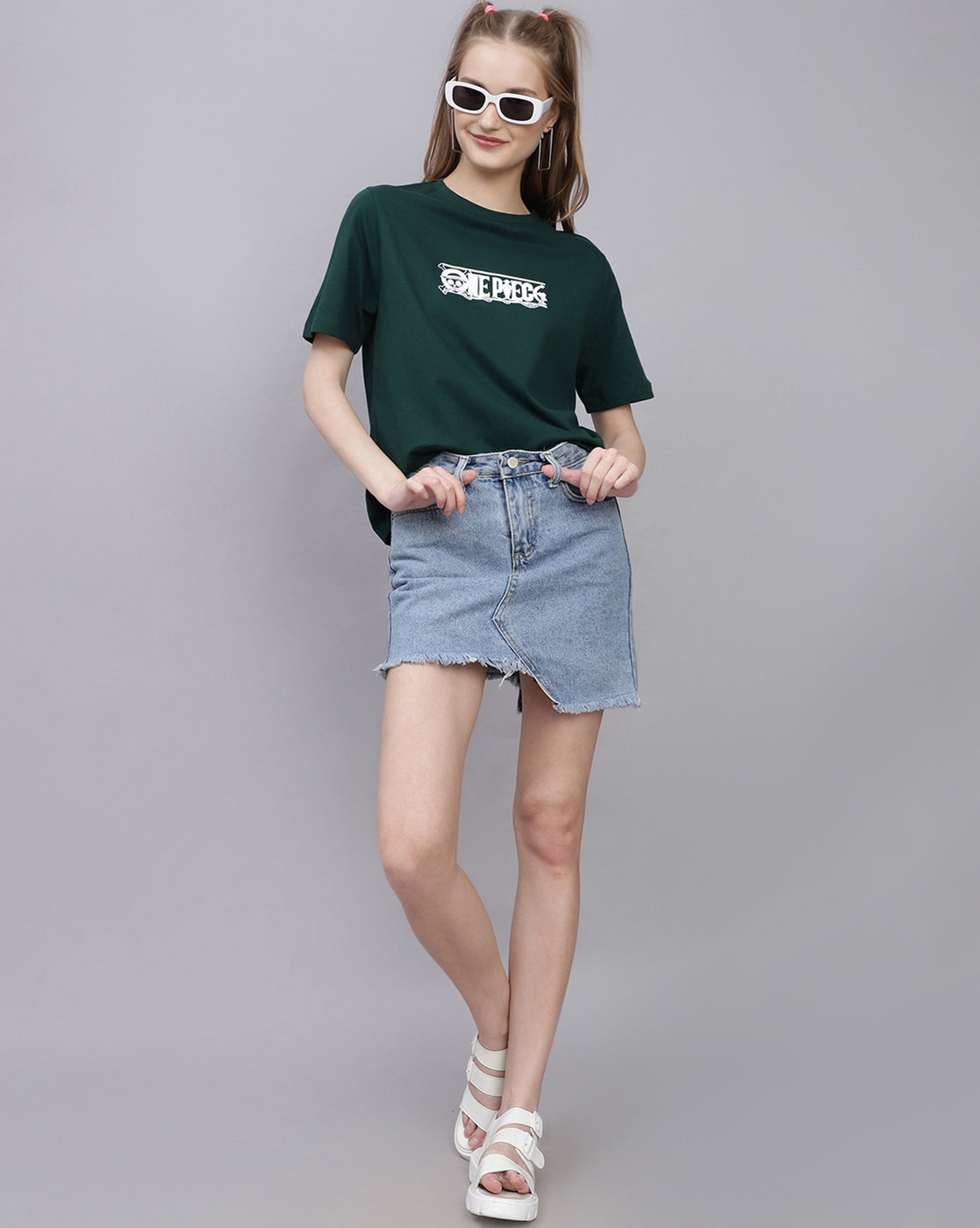 One Piece Printed Regular Fit Tshirt For Women
