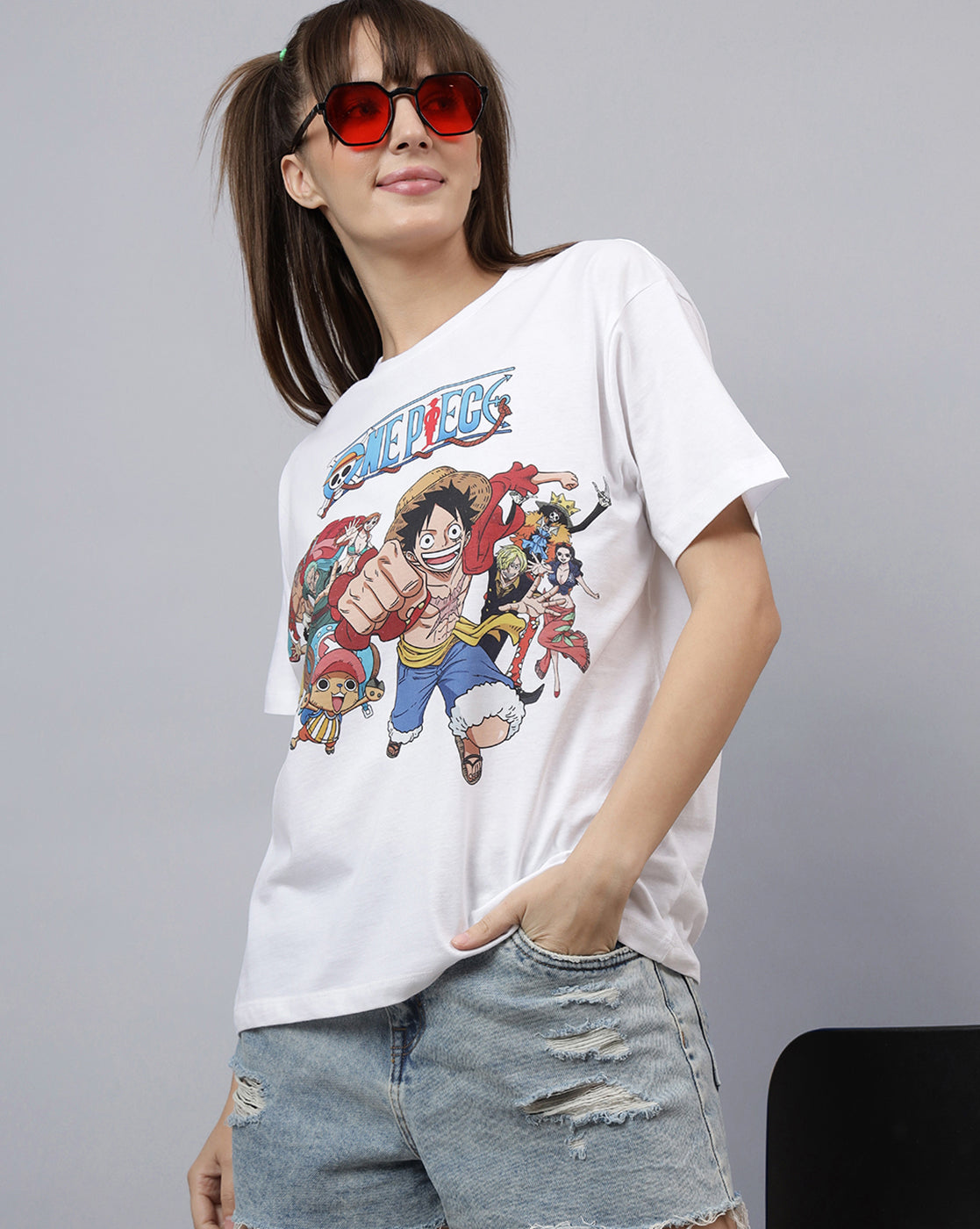 One Piece Printed Oversized Tshirt For Women