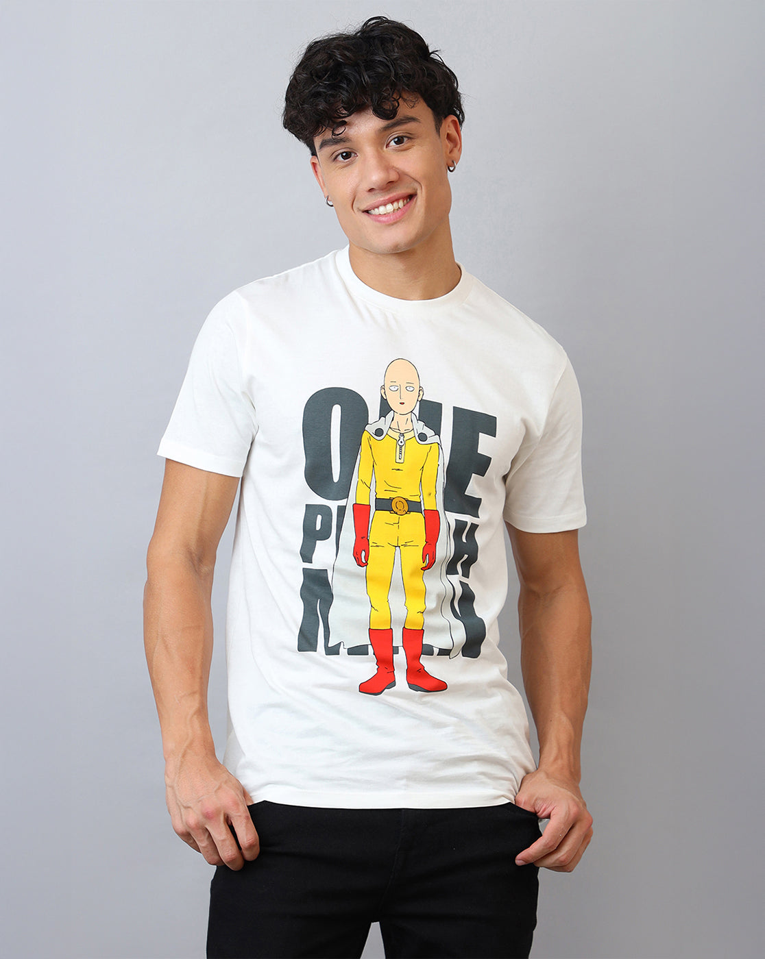 One Punch Man Printed Regular Fit Tshirt For Men