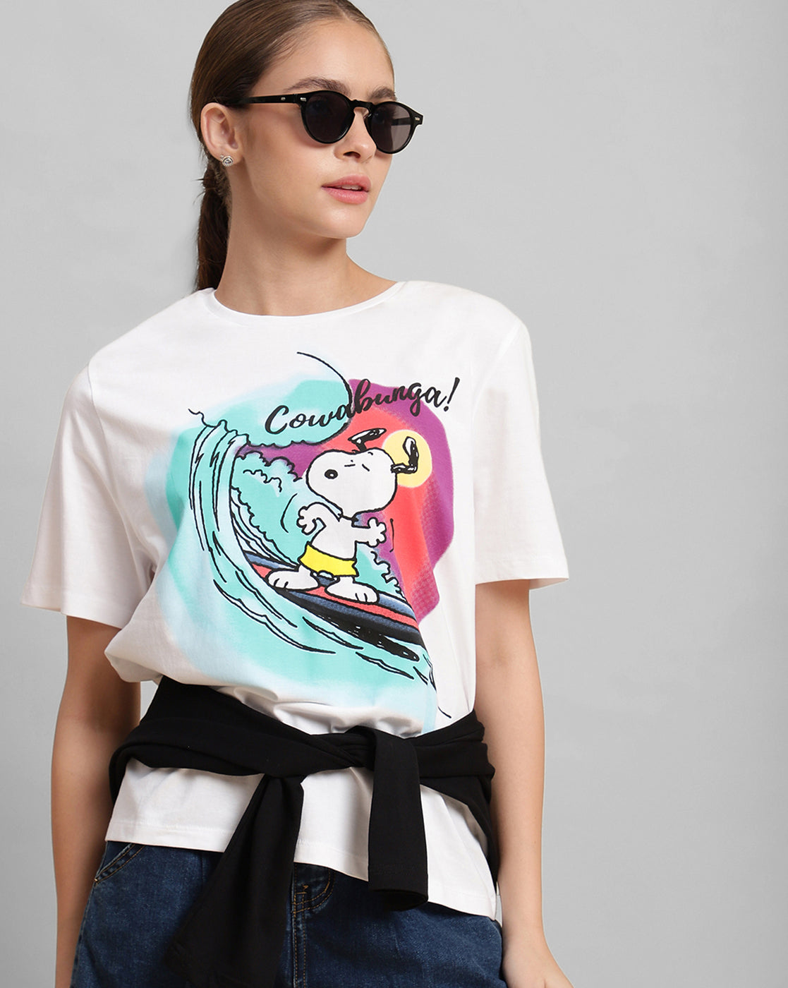 Snoopy Cowabunga Relaxed Fit Tshirt Women