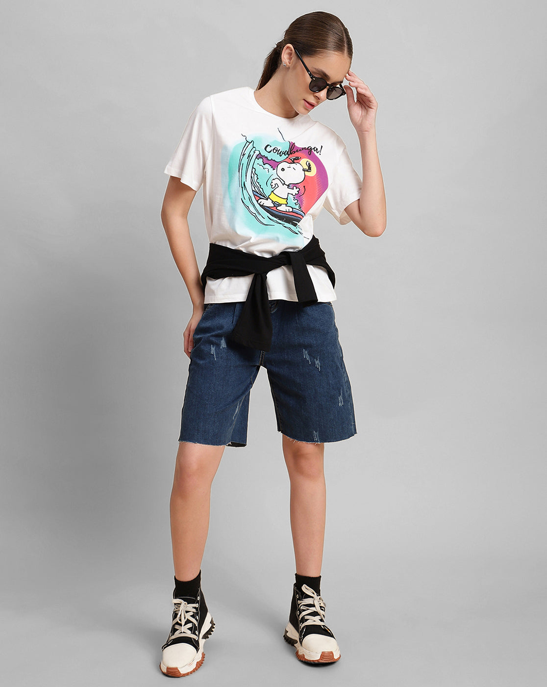 Snoopy Cowabunga Relaxed Fit Tshirt Women