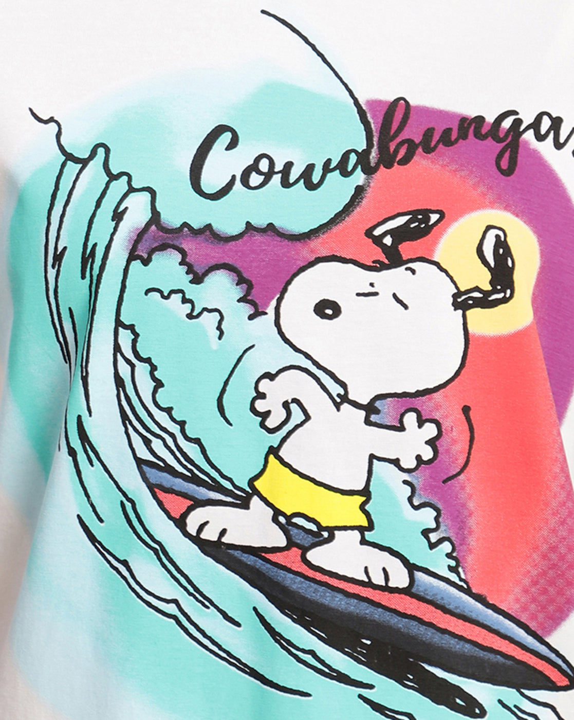 Snoopy Cowabunga Relaxed Fit Tshirt Women