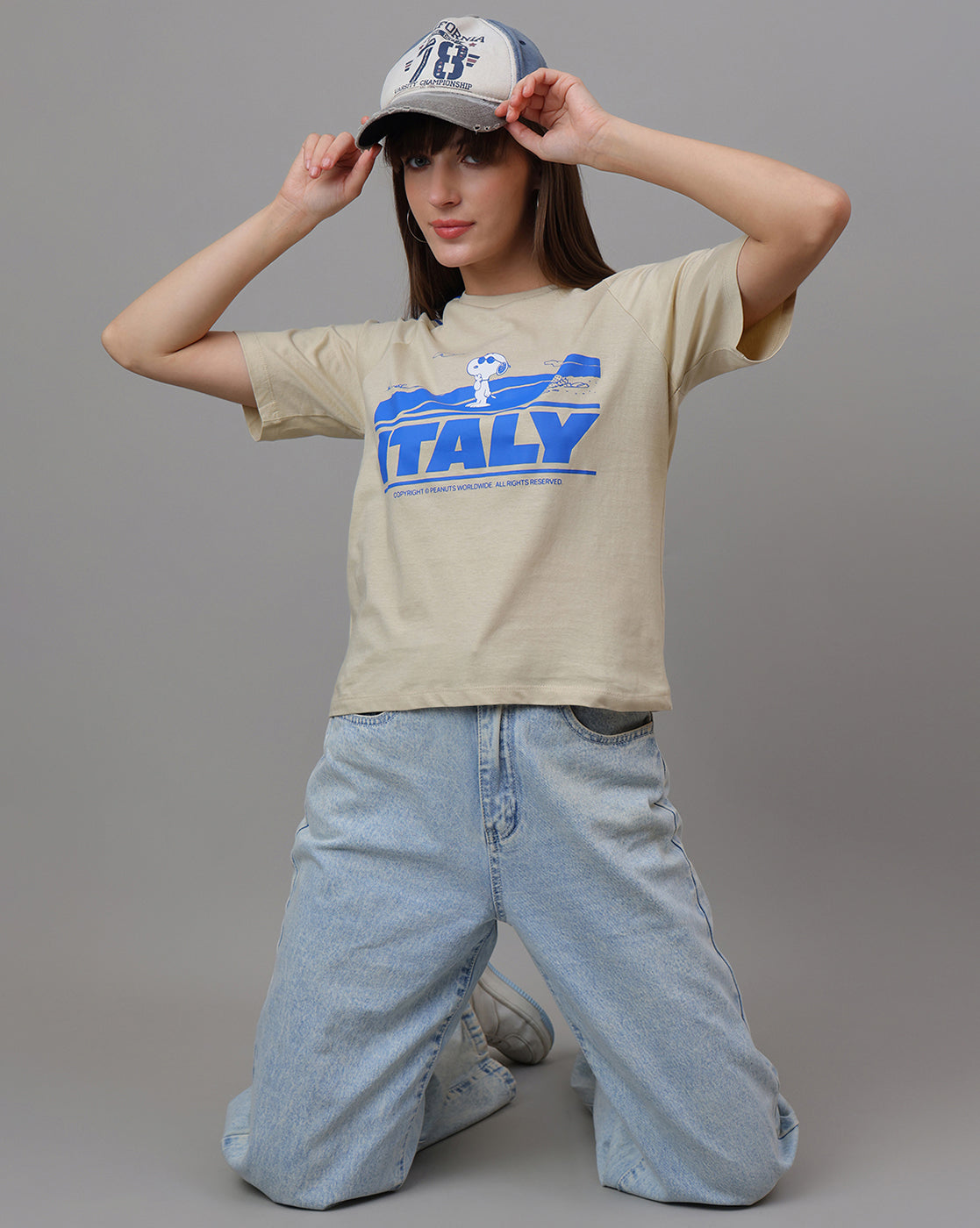 Peanuts Printed Regular Fit Tshirt For Women