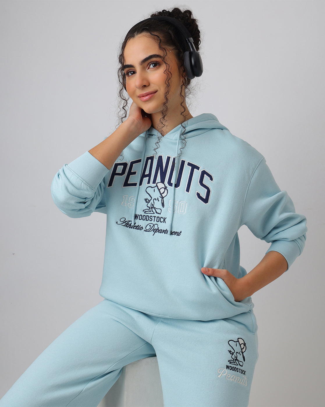 Peanuts Women Hoodie & Joggers Co-Ords Set Women