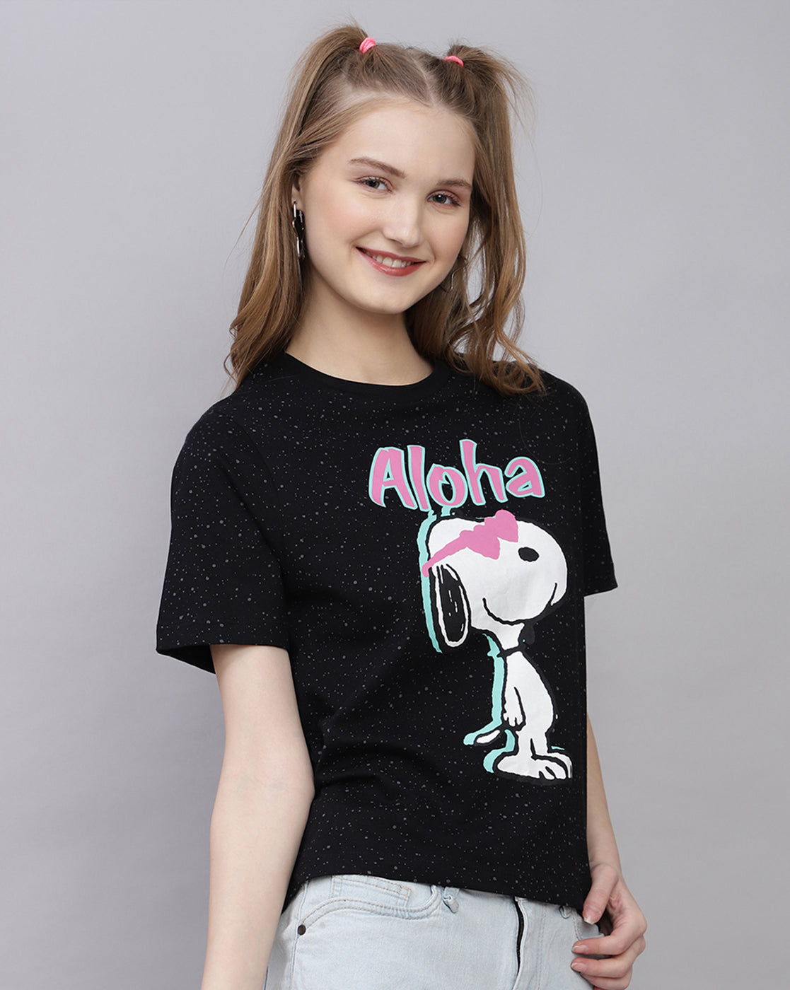 Peanuts Printed Regular Fit Tshirt For Women