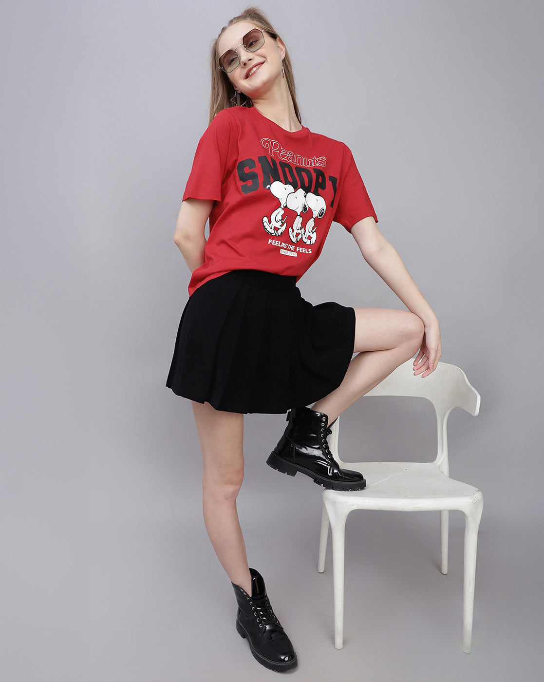 Peanuts Printed Oversized Tshirt For Women