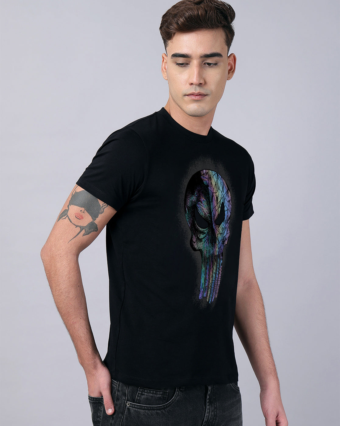 Punisher Printed Regular Fit Tshirt For Men