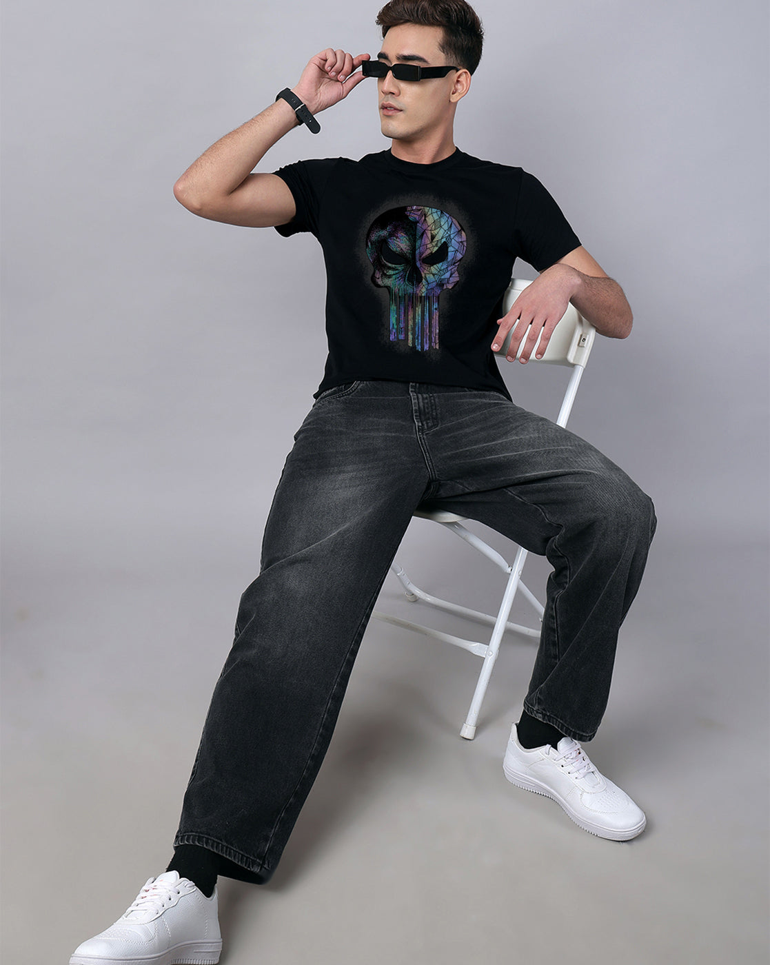 Punisher Printed Regular Fit Tshirt For Men