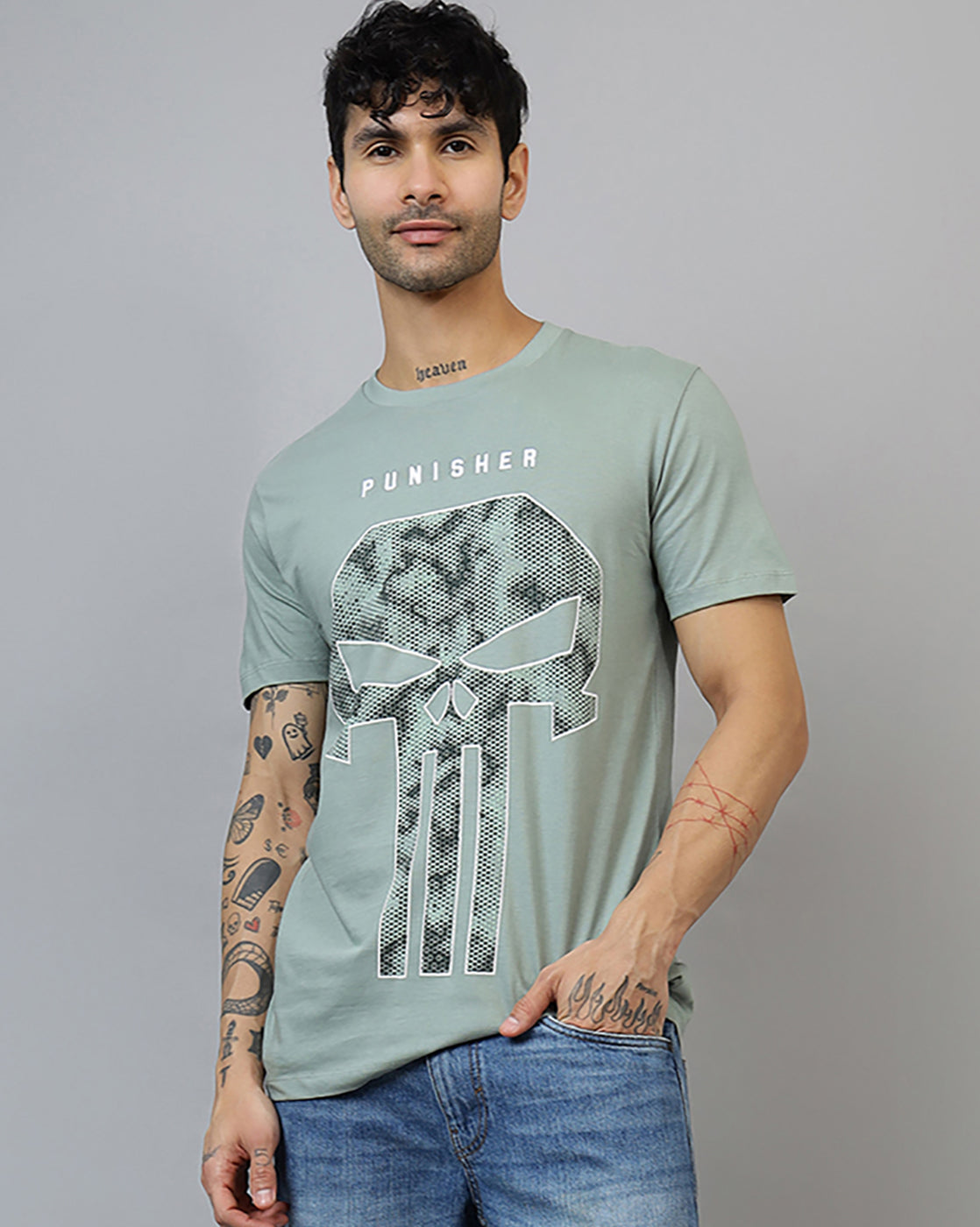 Punisher Printed Regular Fit Tshirt For Men