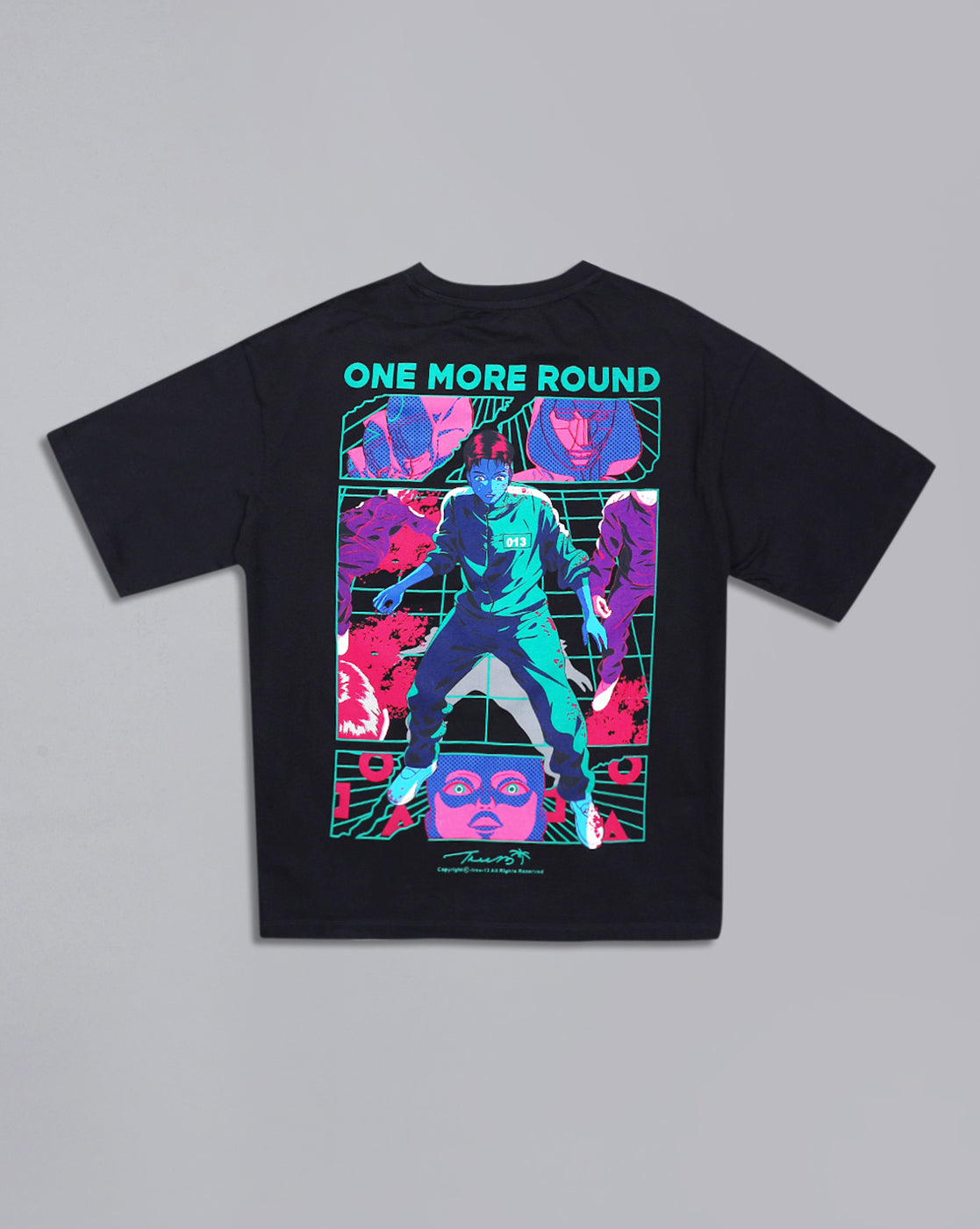 Netflix Squid Game Tshirt Men Oversized Black