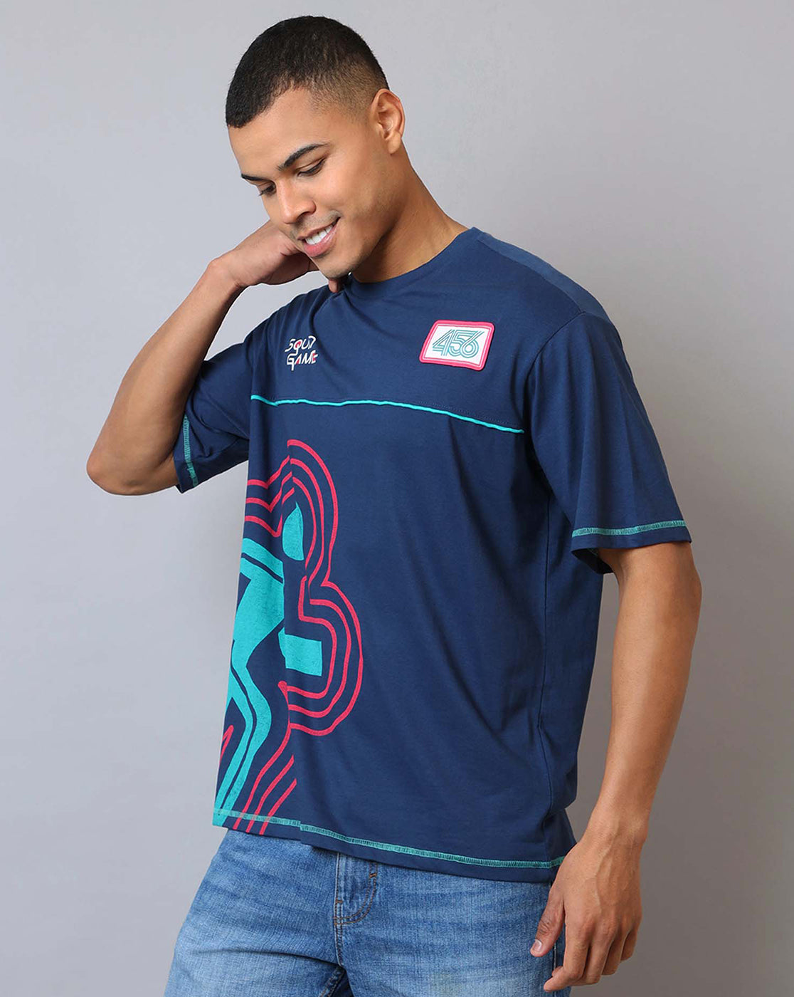 Squid Game Printed Oversized Tshirt For Men