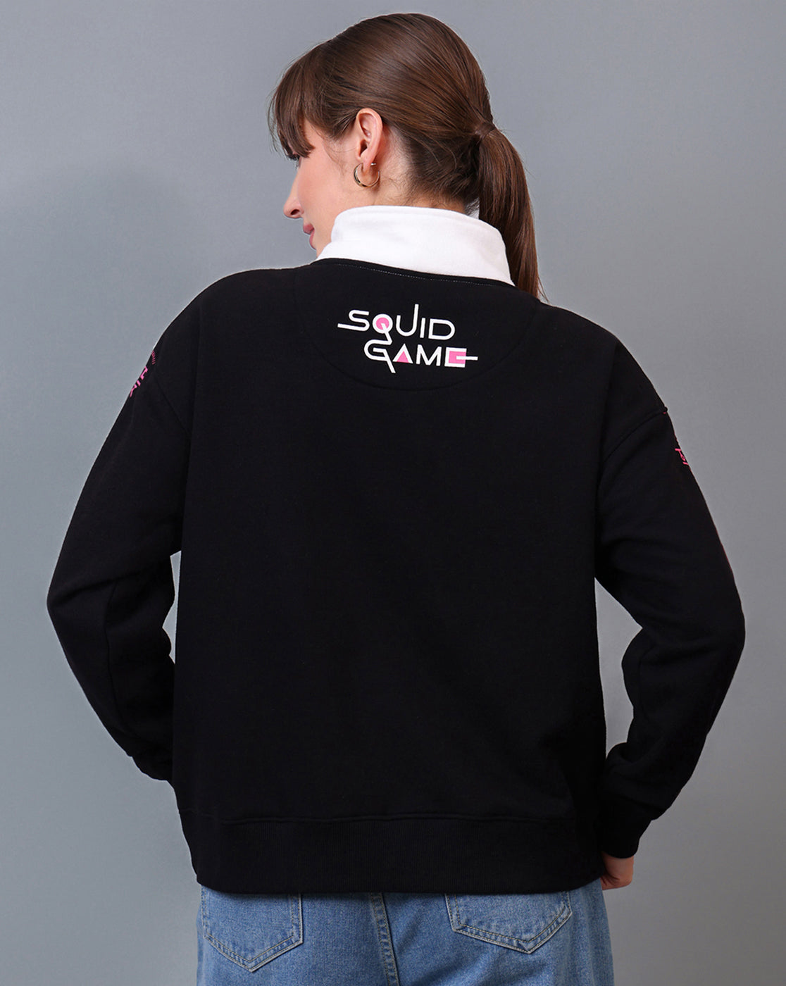 Squid Game Printed Relaxed Fit Sweatshirt For Women