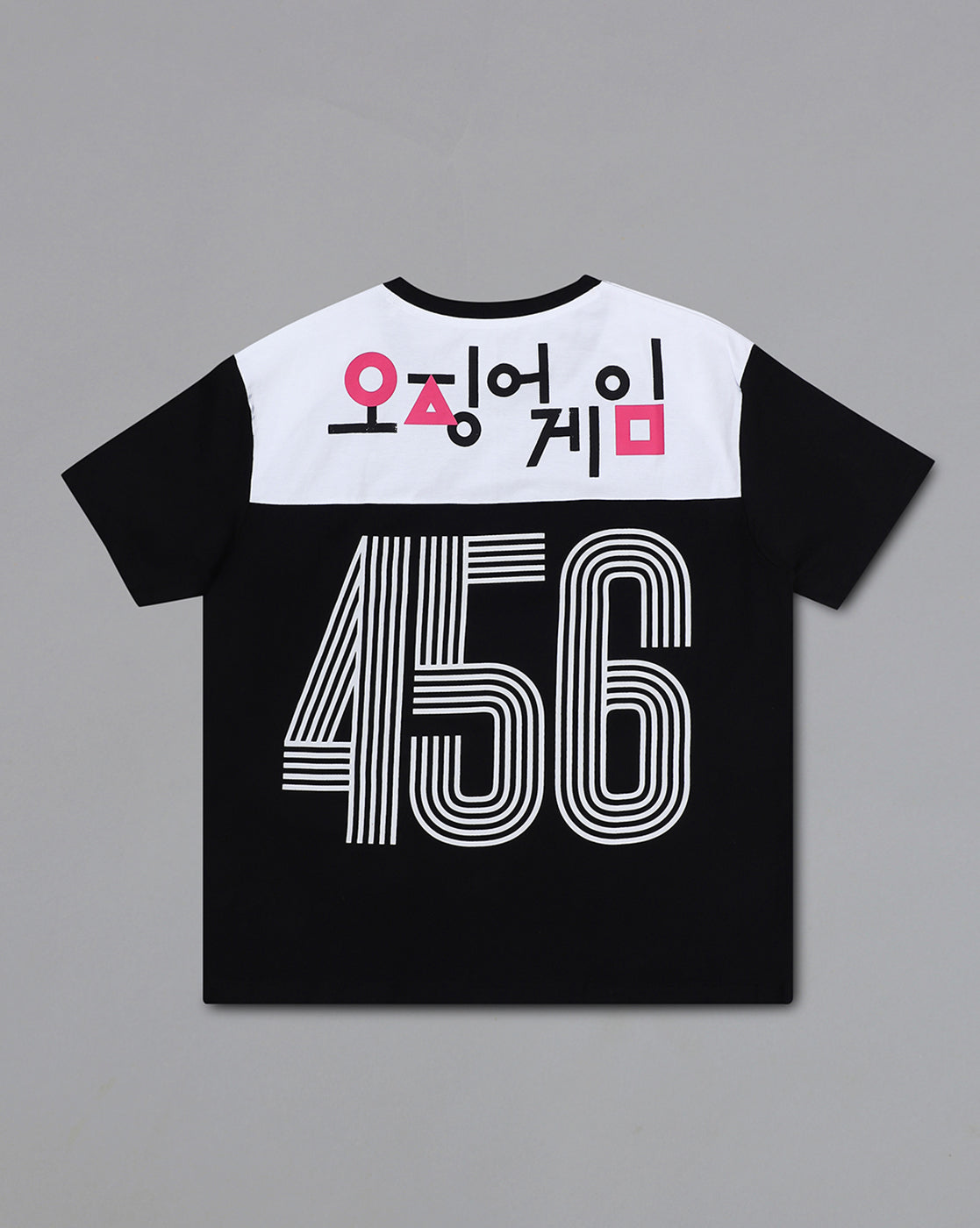 Squid Game oversized fit tee for women featuring player 456 print