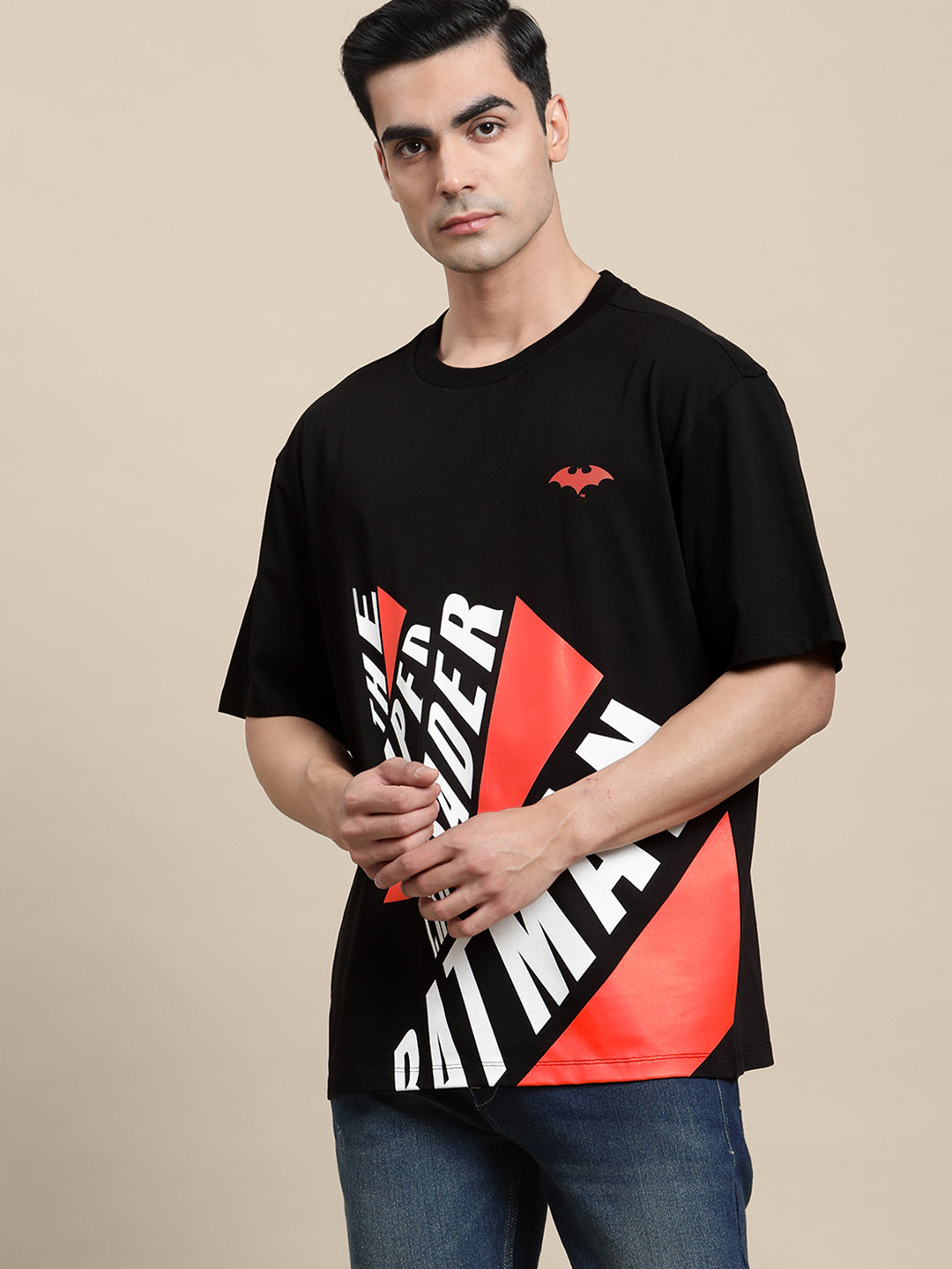 Batman Oversized Black Tshirt For Men