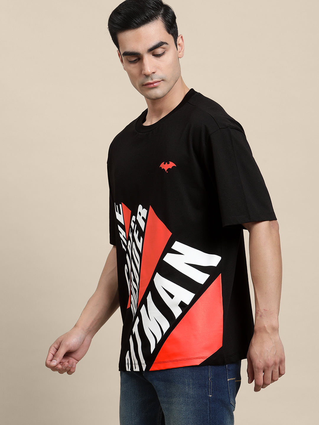 Batman Oversized Black Tshirt For Men