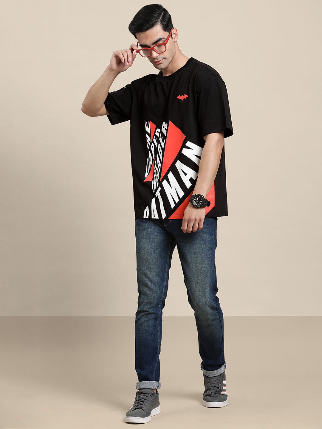Batman Oversized Black Tshirt For Men
