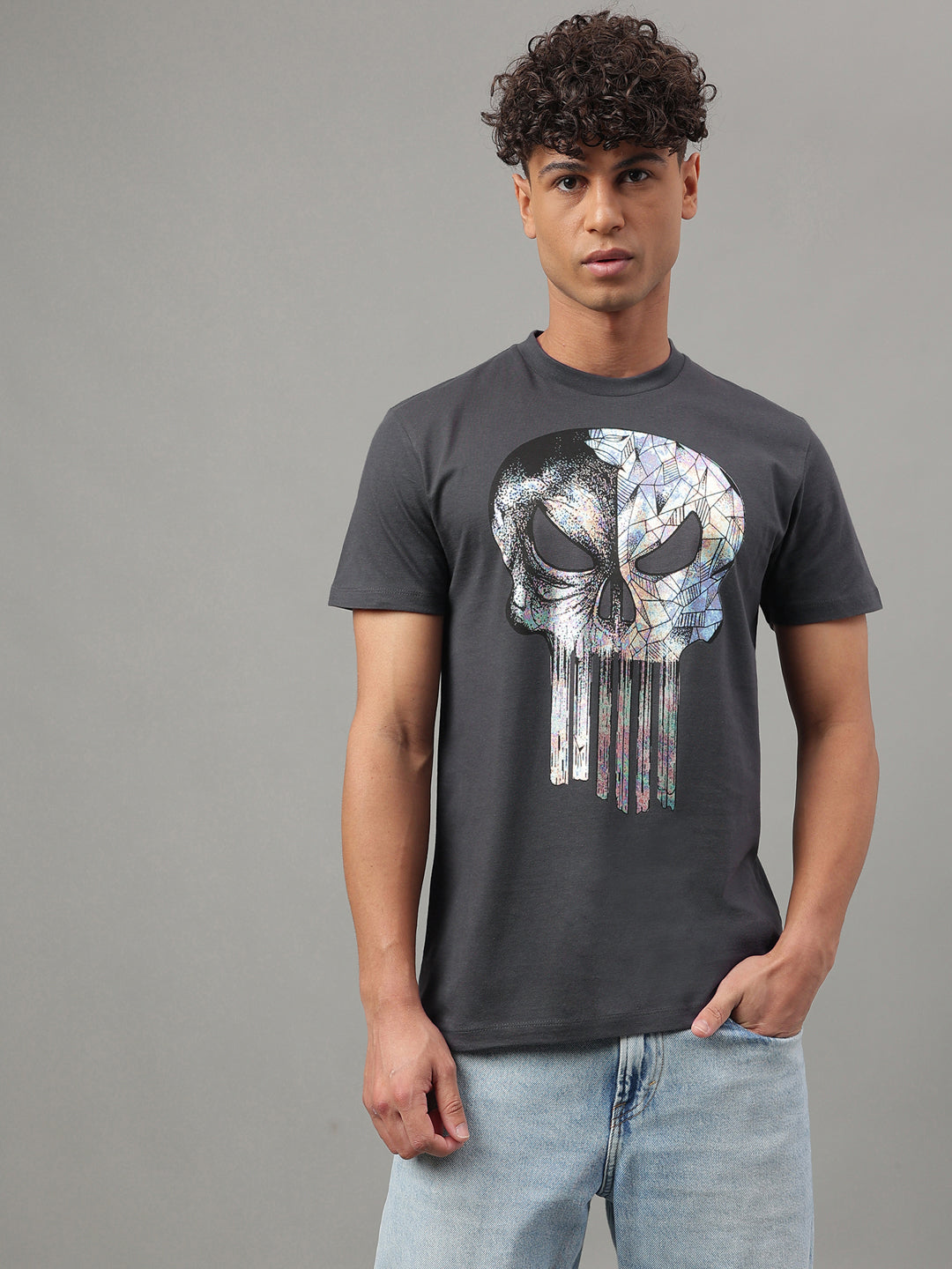 Punisher Grey Tshirt For Men – Free Authority