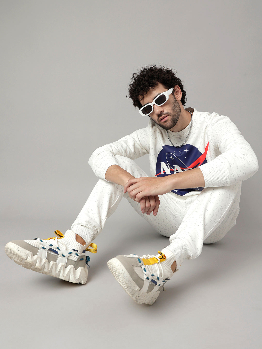 Nasa Printed Sweatshirt & Joggers Co-Ords Set For Men