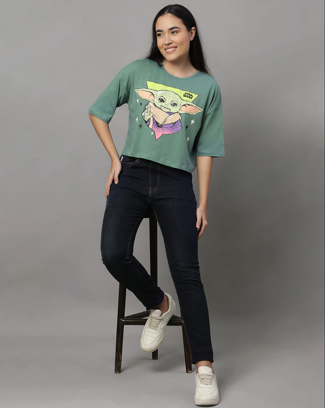 Star Wars Ep- Ix Printed Oversized Tshirt For Women