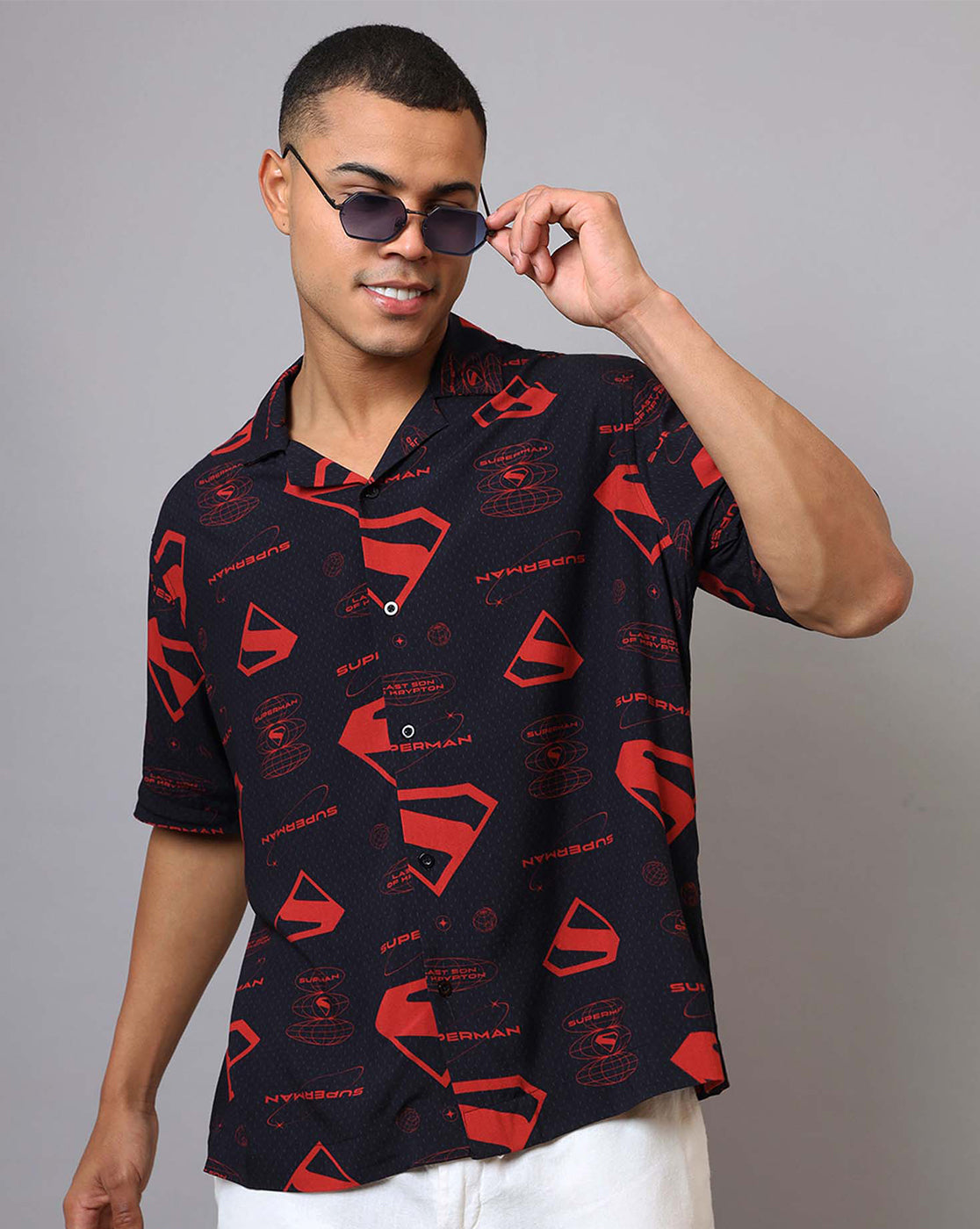 Superman Printed Regular Fit Shirt For Men