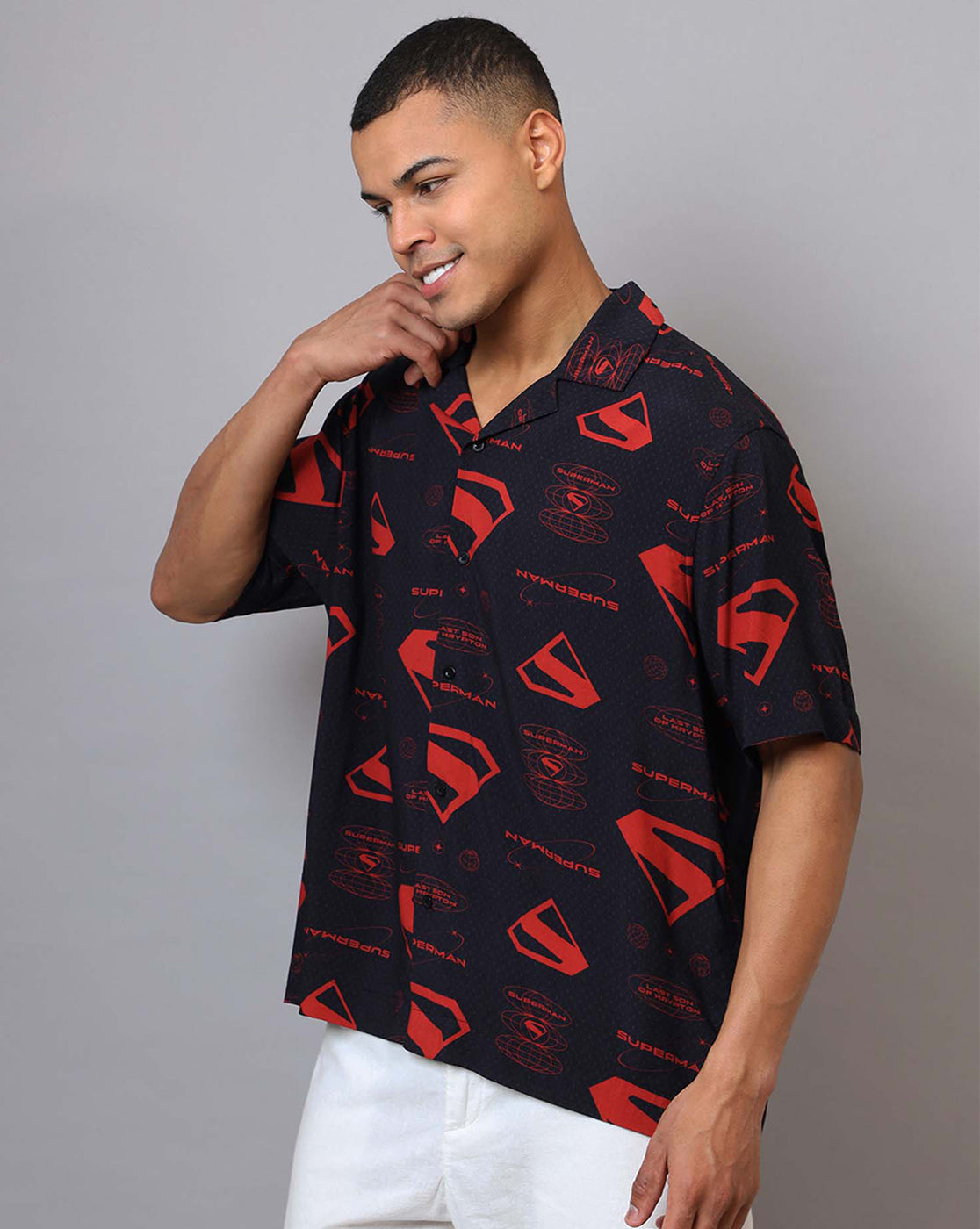 Superman Printed Regular Fit Shirt For Men